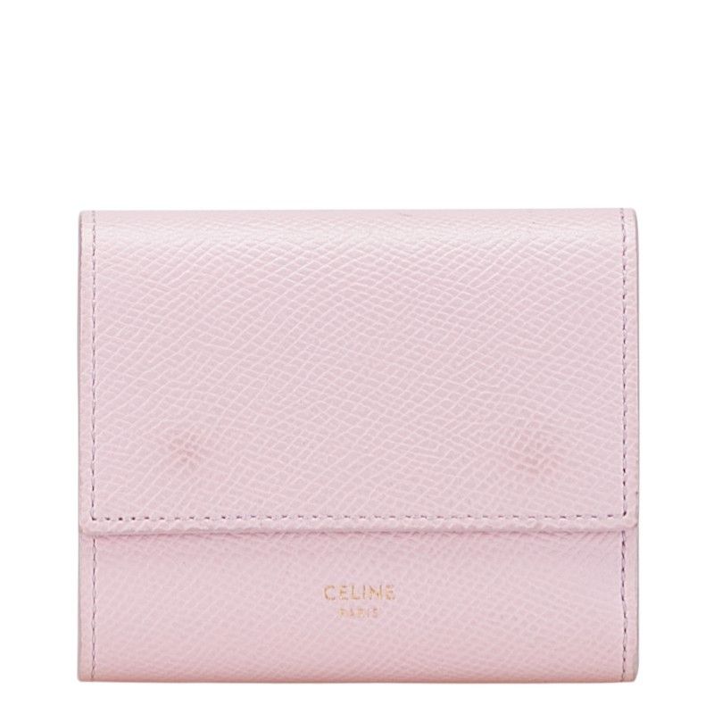 Celine Celine Small Tri-fold Leather Wallet Leather Short Wallet DUTY FREE for USA