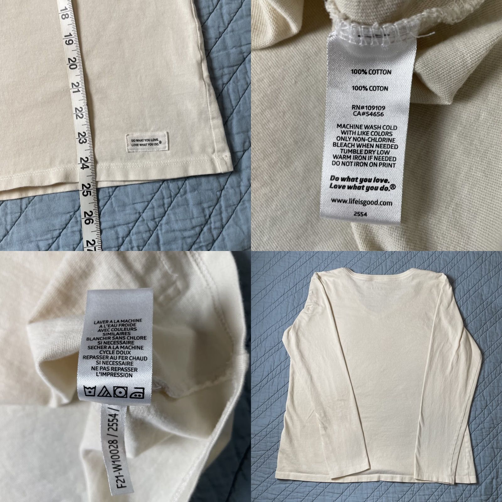 Life is Good Life is Good Pumpkin Spice T-shirt Ivory Orange Heart Size L Womens Short Sleeve Size L / US 10 / IT 46 - 8 Thumbnail