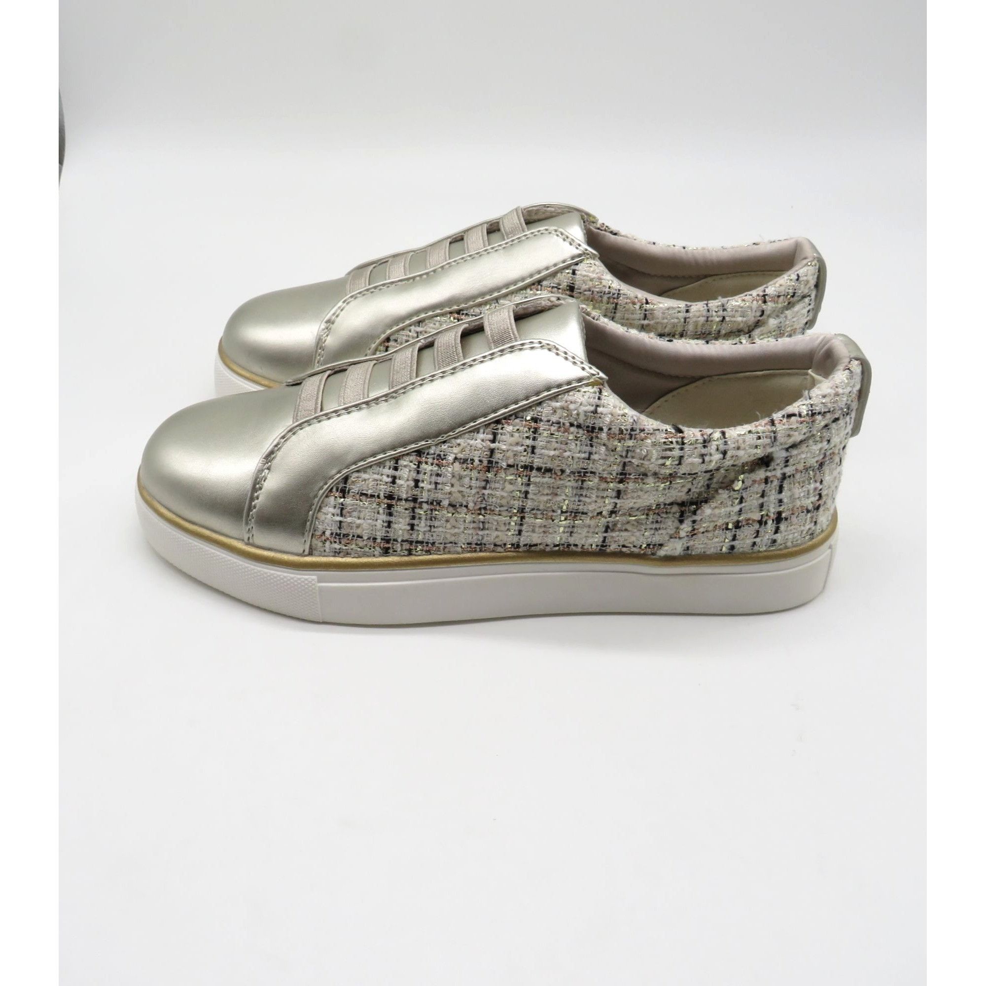 Other Kenneth Cole Reaction Womens Bonnie Ecru Tweed Slip-On Sneak Size US 6 / IT 36 - 5 Thumbnail