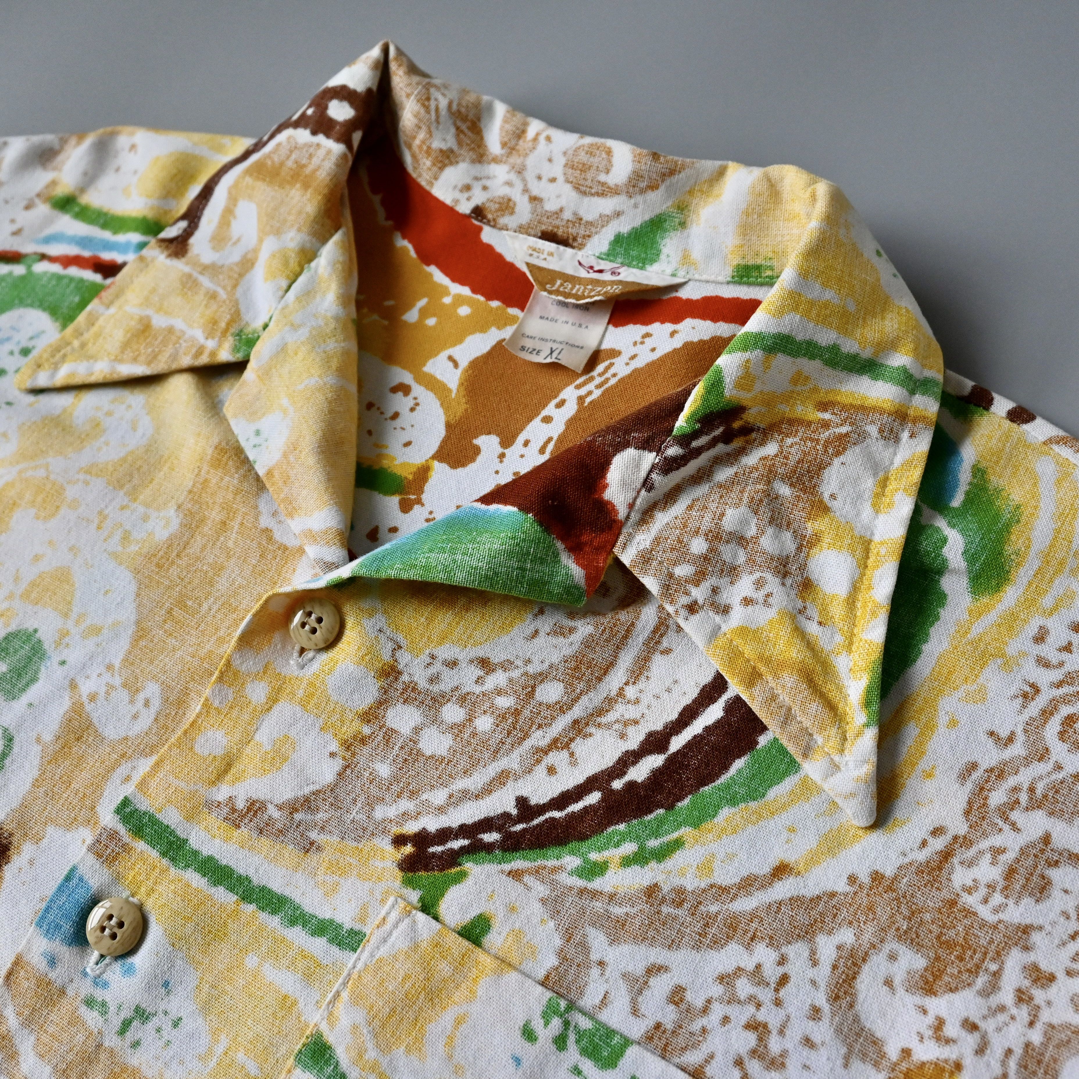 Jantzen VTG 70s Jantzen multi splashed waves cotton Hawaiian shirt Size US XL / EU 56 / 4 - 9 Thumbnail