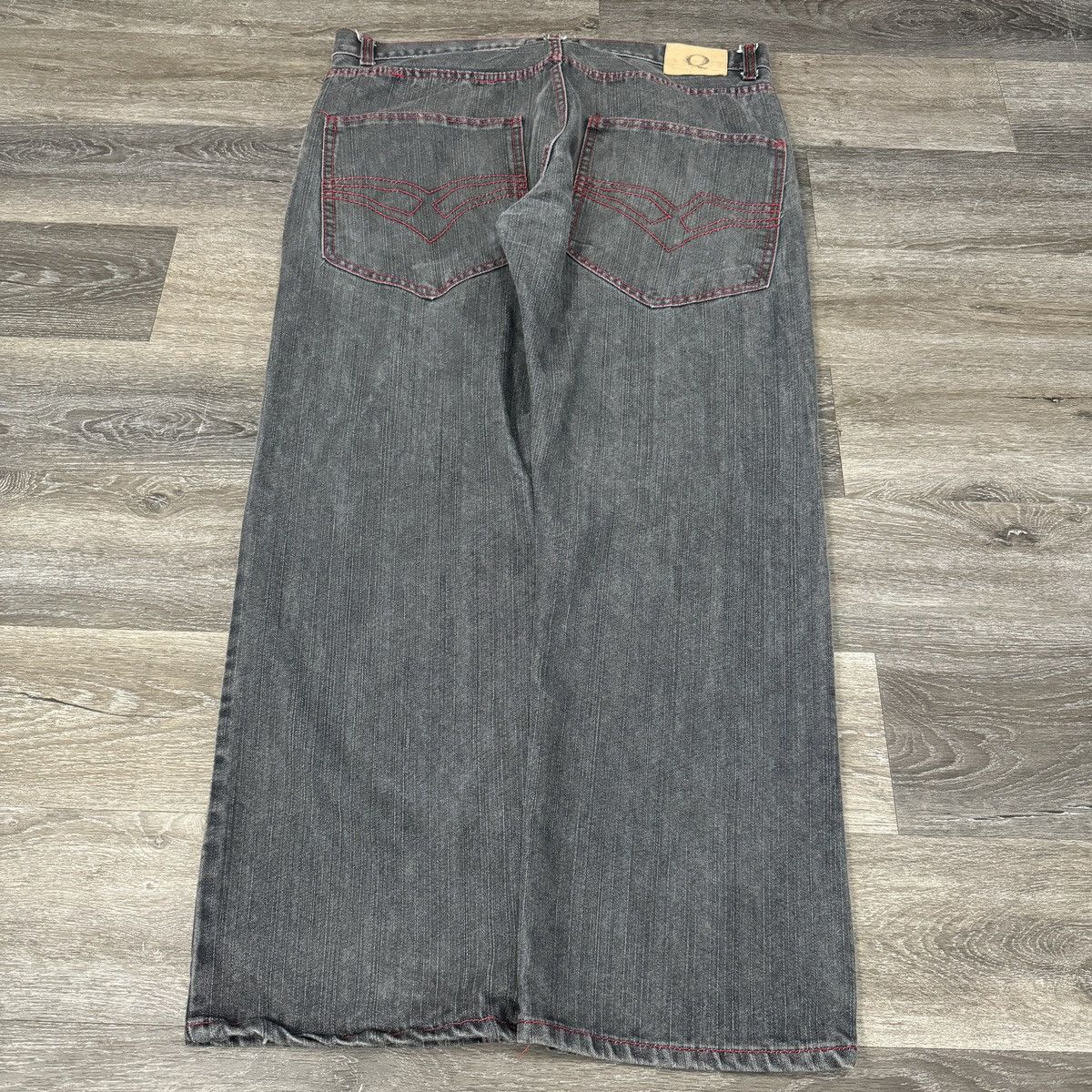 JNCO × StraightFaded × Vintage Vintage Y2K Faded black baggy wide leg embroidered jeans Size US 42 / EU 58 - 1 Thumbnail