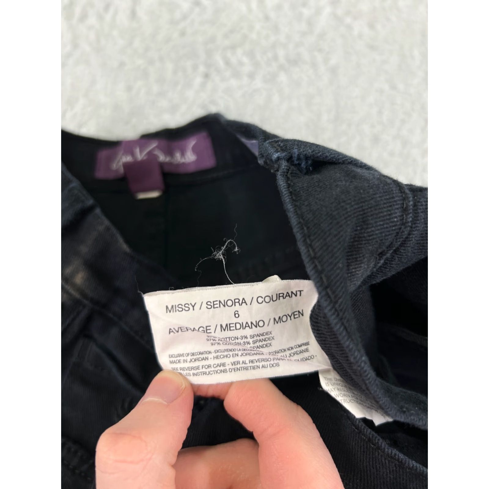 Gloria Vanderbilt Gloria Vanderbilt Amanda Jeans Womens 6 Black Denim Cotton Blend High Rise 5-Pocket Stretch Straight Size 28" / US 6 / IT 42 - 4 Thumbnail