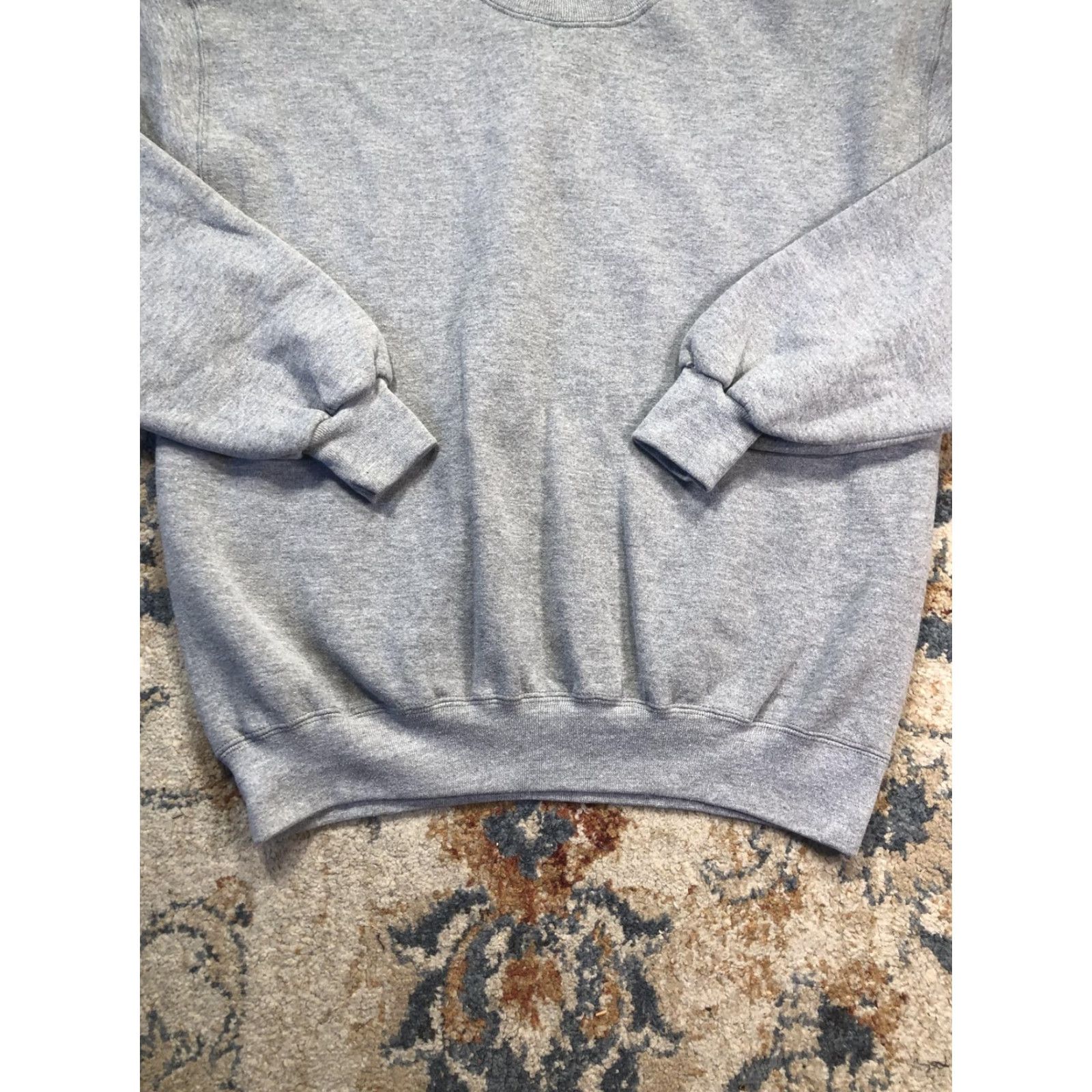 Jerzees VINTAGE Jerzees Sweatshirt Mens Large Gray Mock Neck Fleece Blank USA 90s Mens L Gray Sweatshirt Blank Size US L / EU 52-54 / 3 - 5 Thumbnail