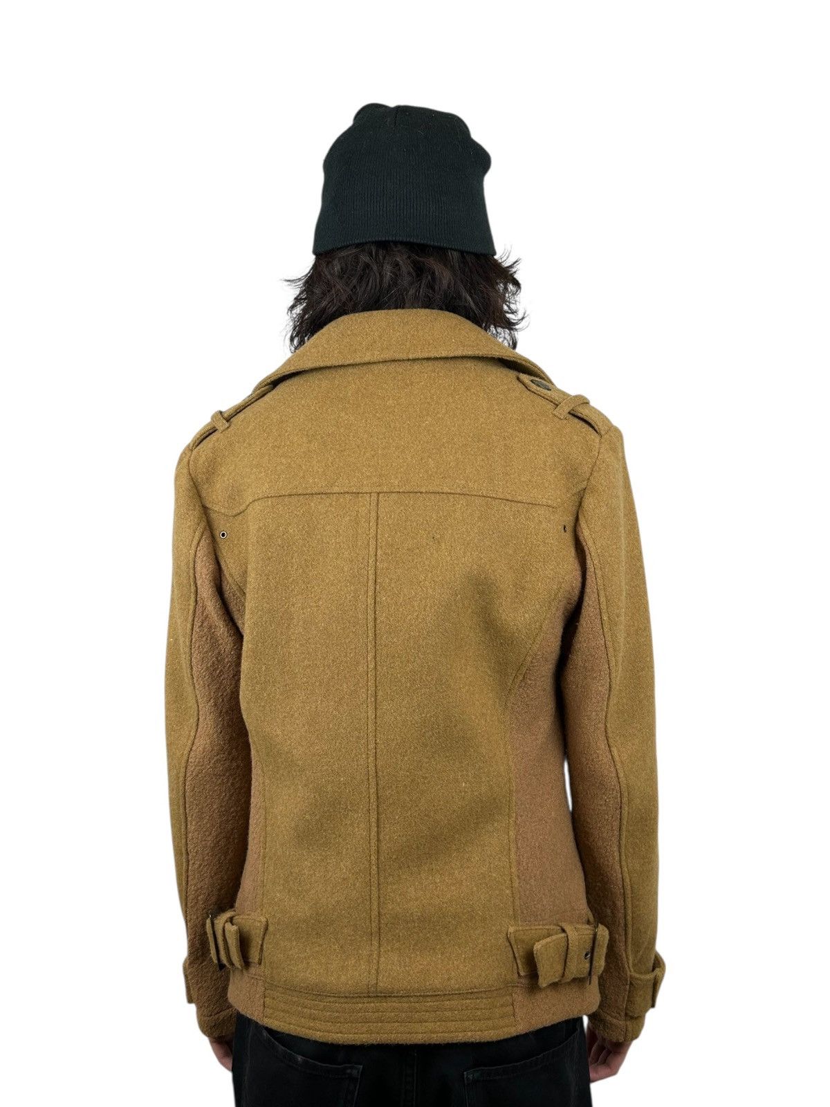 PPFM PPFM Double Breasted Officer Cut Brushed Wool Peacoat (L) Size US L / EU 52-54 / 3 - 4 Thumbnail