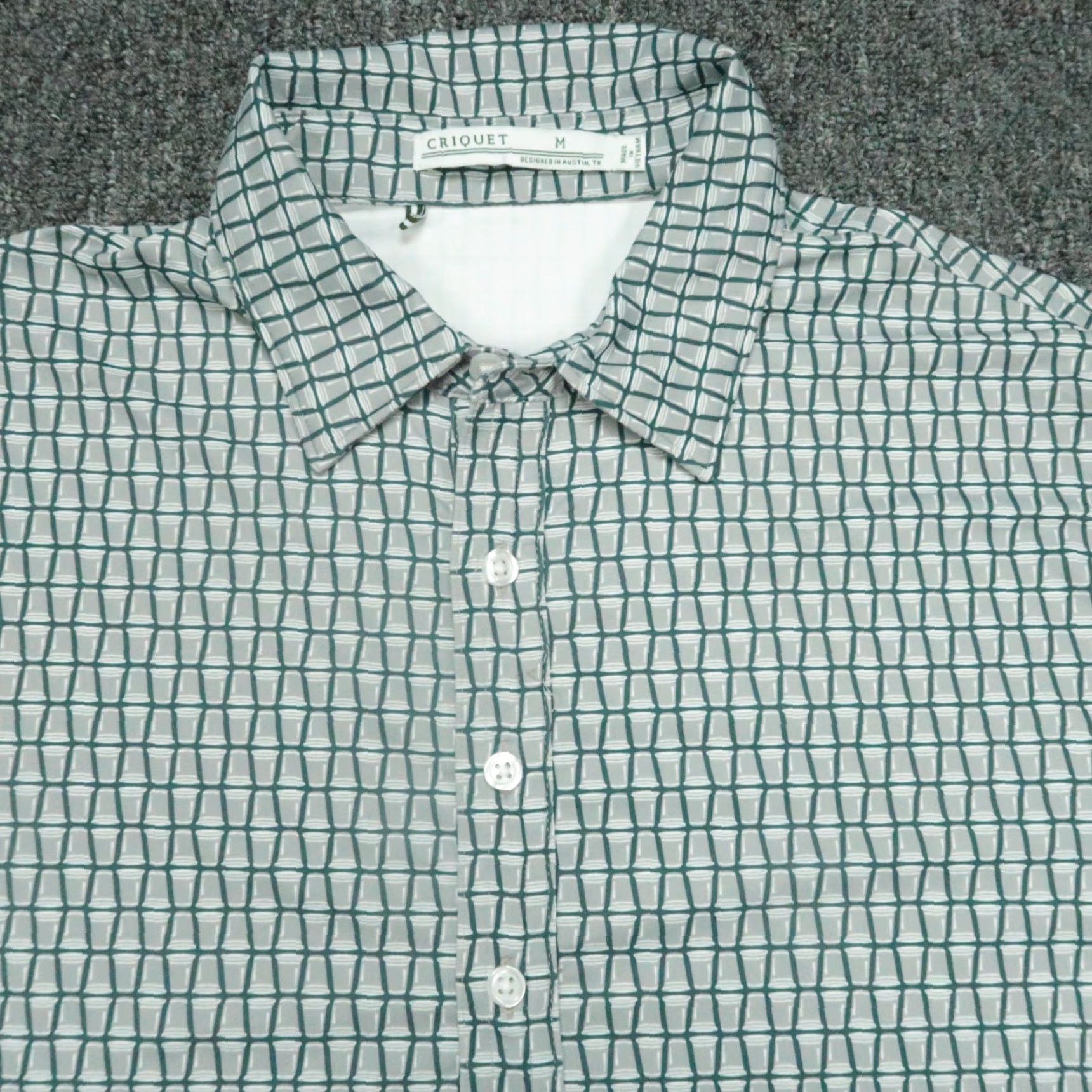 Vintage Criquet Mens Shirt Adult Medium Gray Solo Cup Performance Polo Short Sleeve Size US M / EU 48-50 / 2 - 2 Thumbnail