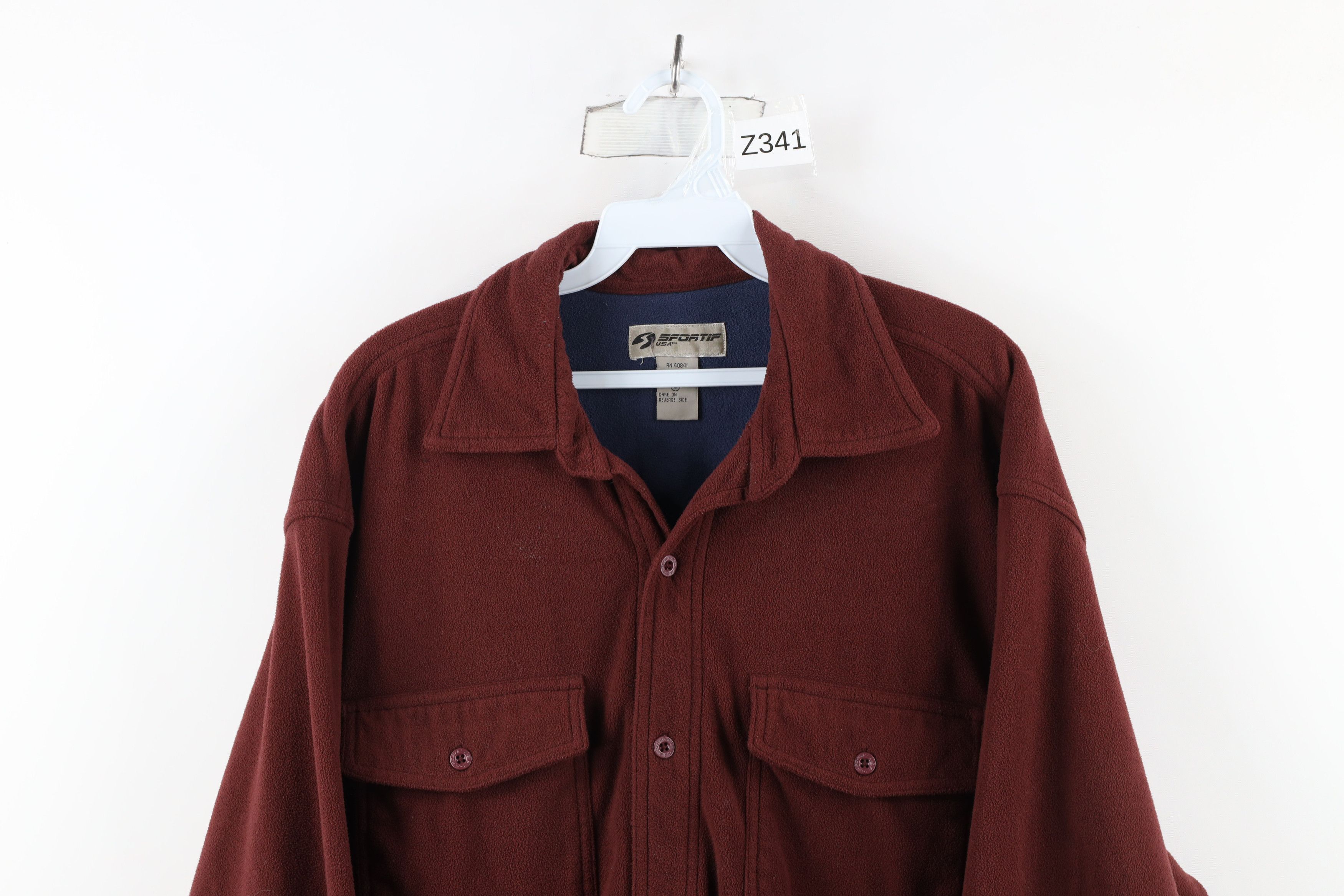 Vintage Vintage 90s Streetwear Fleece Button Shirt Jacket Jac Shirt Size US L / EU 52-54 / 3 - 2 Thumbnail