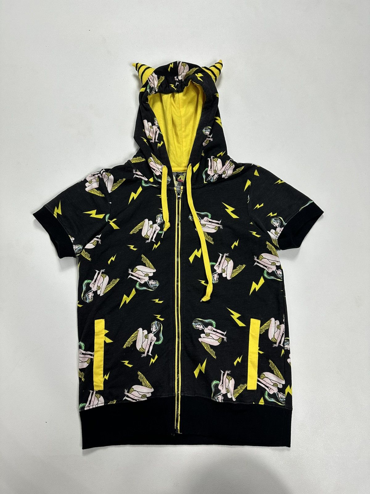 Anime × Japanese Brand Kagame Inuyasa Horn Devil Bunny punk Shortsleeve Hoodie Size S / US 4 / IT 40 - 6 Thumbnail