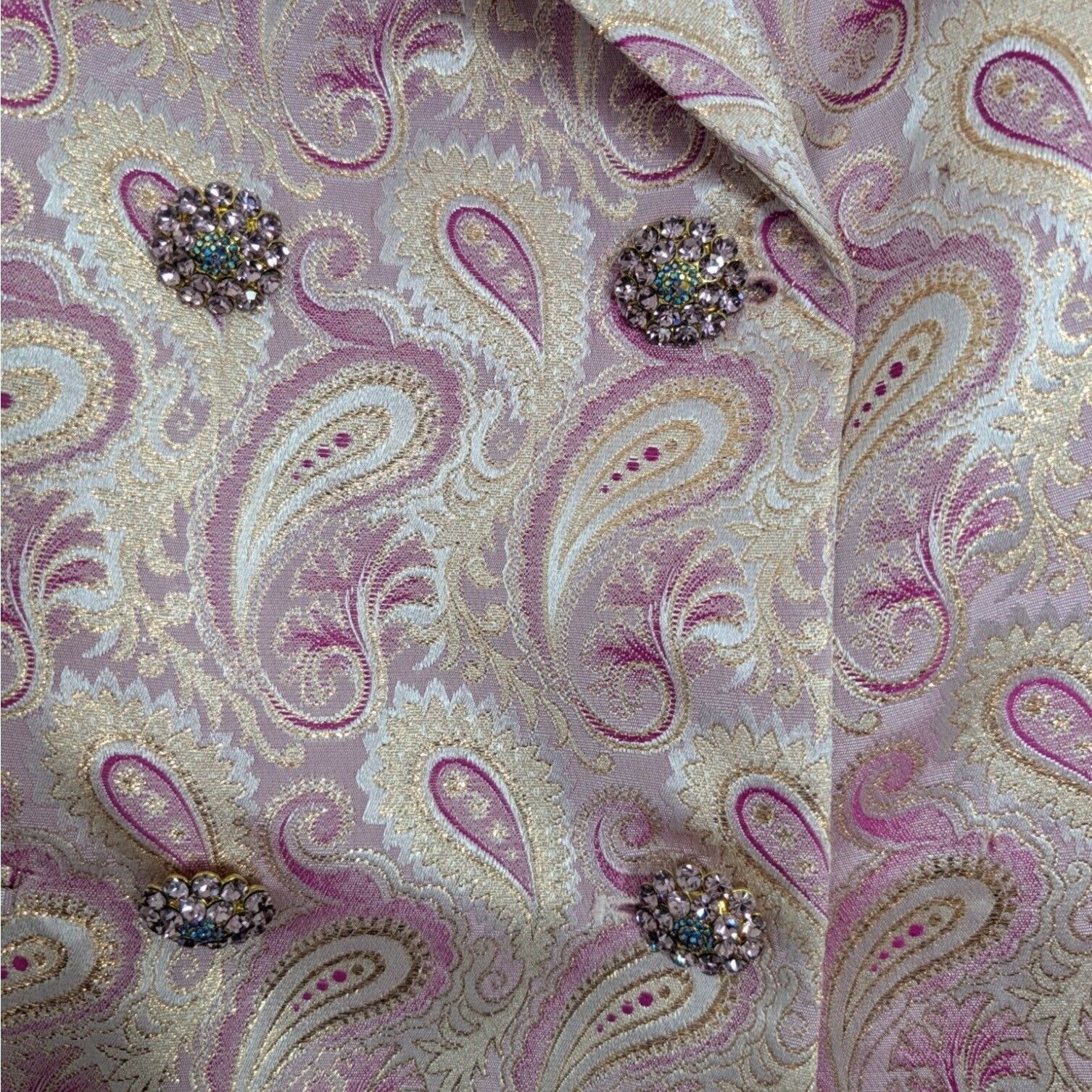 Designer Vintage Eva Polini Couture Paisley Blazer Womens Size 12 Size XL / US 12-14 / IT 48-50 - 3 Thumbnail