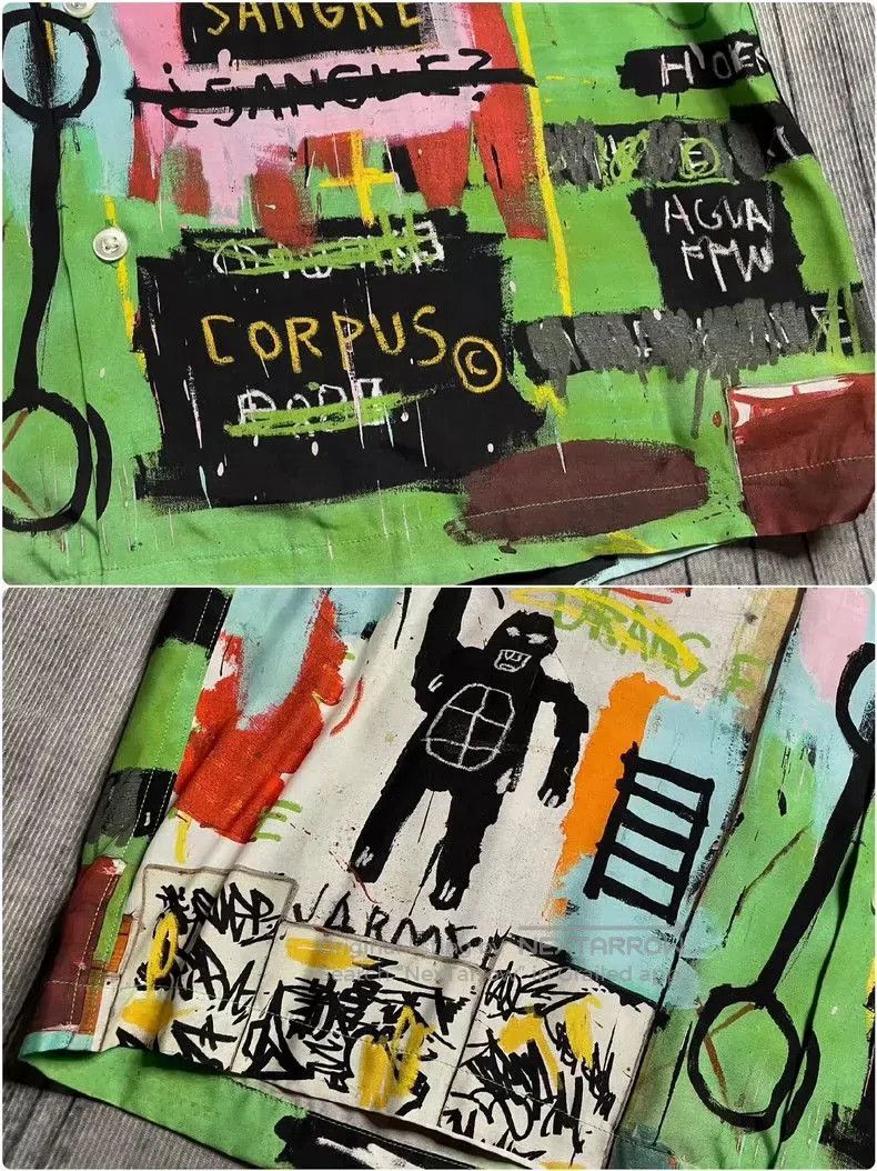 Wacko Maria WACKO MARIA x BASQUIAT Graffiti Cuban Collar Shirt Size US L / EU 52-54 / 3 - 5 Thumbnail