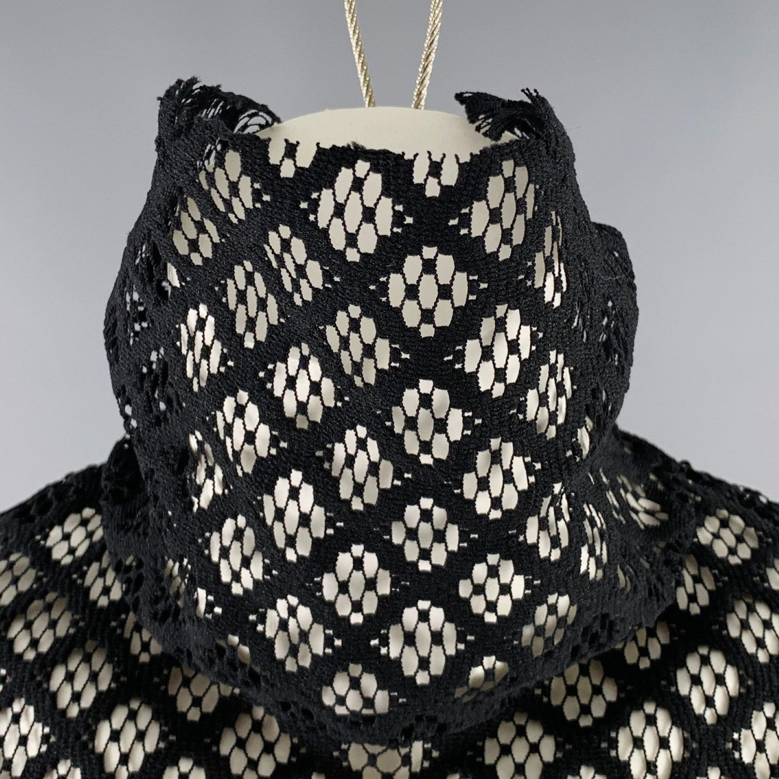 Philosophy di Lorenzo Serafini PHILOSOPHY di LORENZO SERAFINI Black Polyester Mesh Pullover Size S / US 4 / IT 40 - 2 Thumbnail
