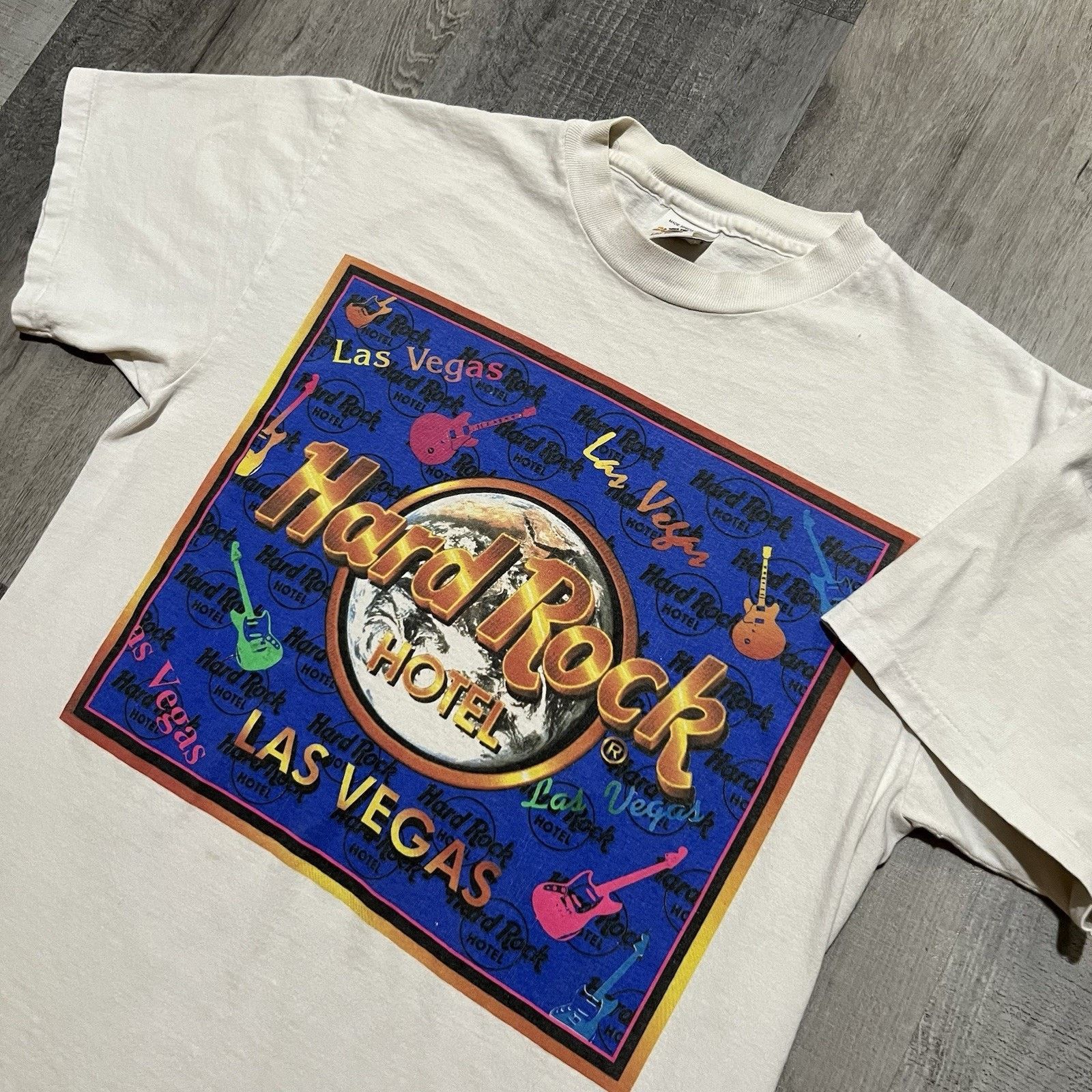 Hard Rock Cafe VTG Hard Rock Hotel Las Vegas T Shirt 90s Guitar Gamble Size US M / EU 48-50 / 2 - 2 Thumbnail