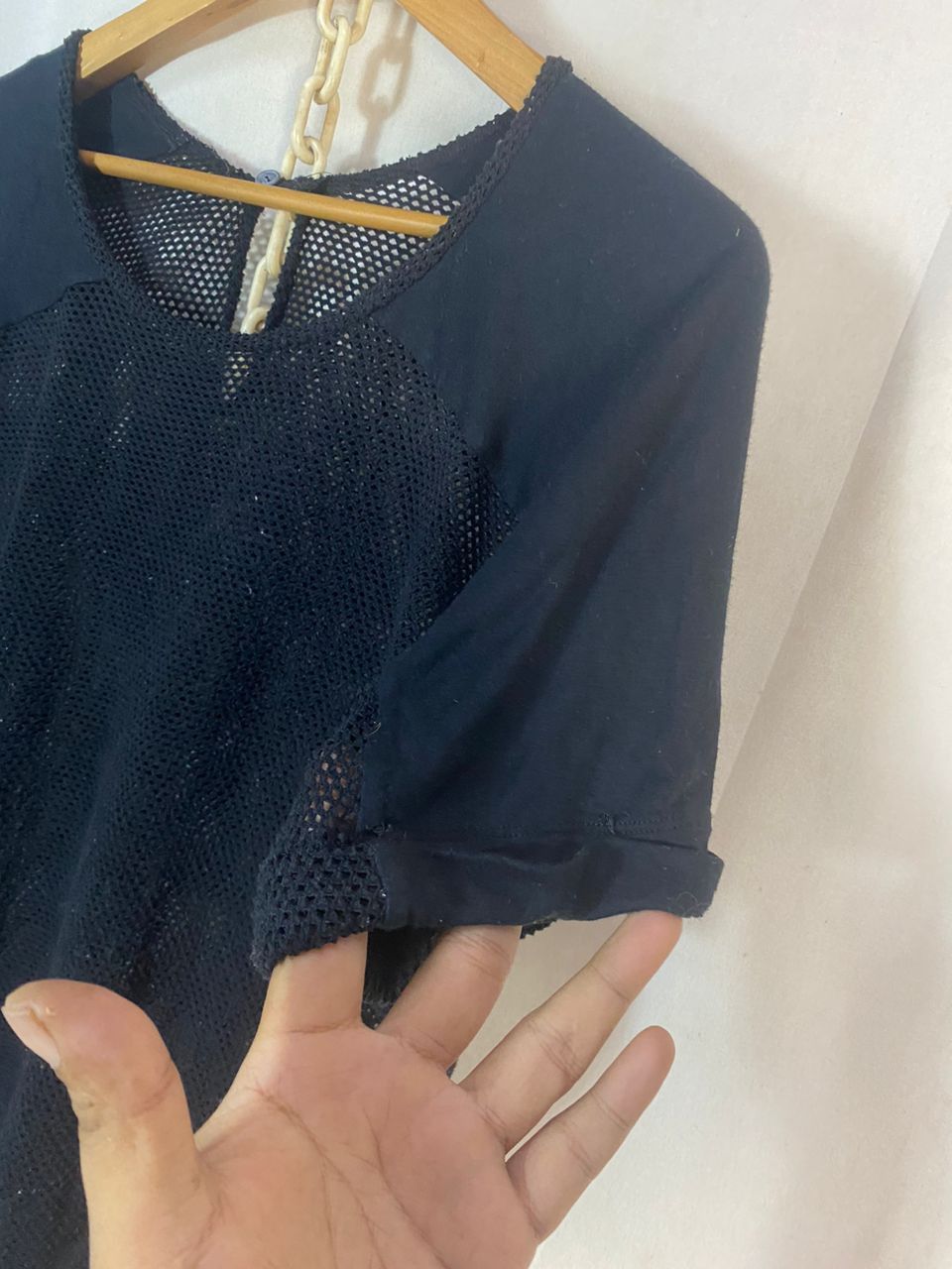Designer Paci s.r.l Italy designer net blouse shirt Size L / US 10 / IT 46 - 4 Thumbnail