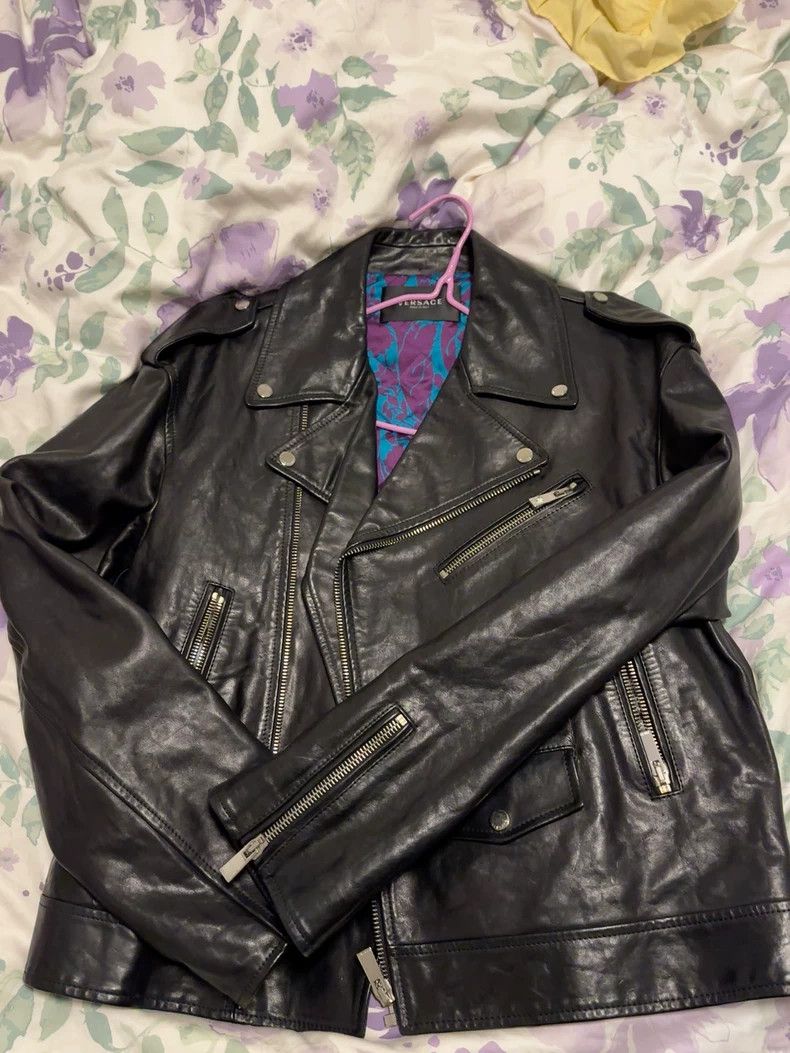 Versace Versace Black Leather Jacket M - dmc Size US M / EU 48-50 / 2 - 1 Thumbnail