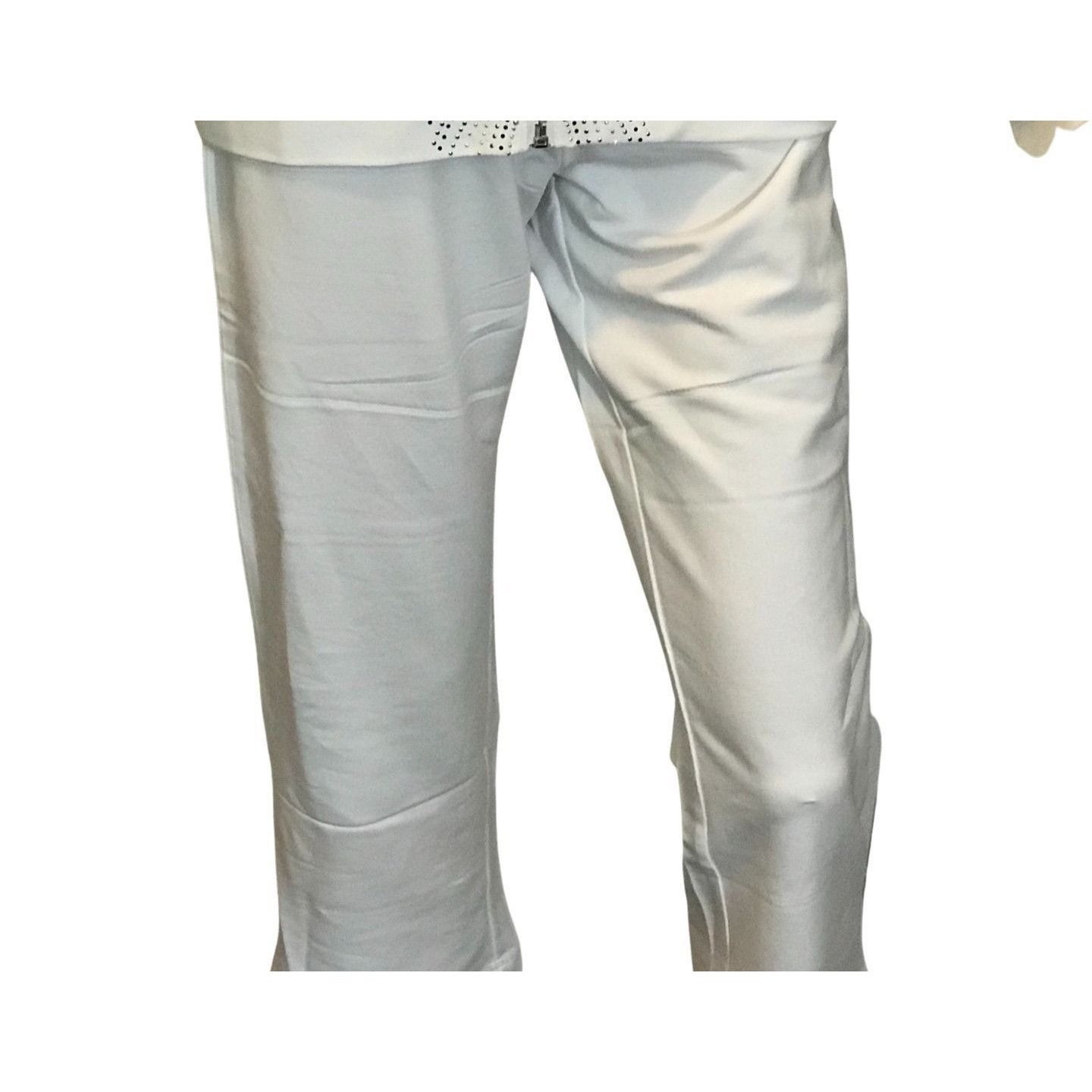 Designer CHRISTINE ALEXANDER XXL WHITE Cotton Pant Dance Yoga Gym Tr Size 42" / US 20 - 6 Thumbnail
