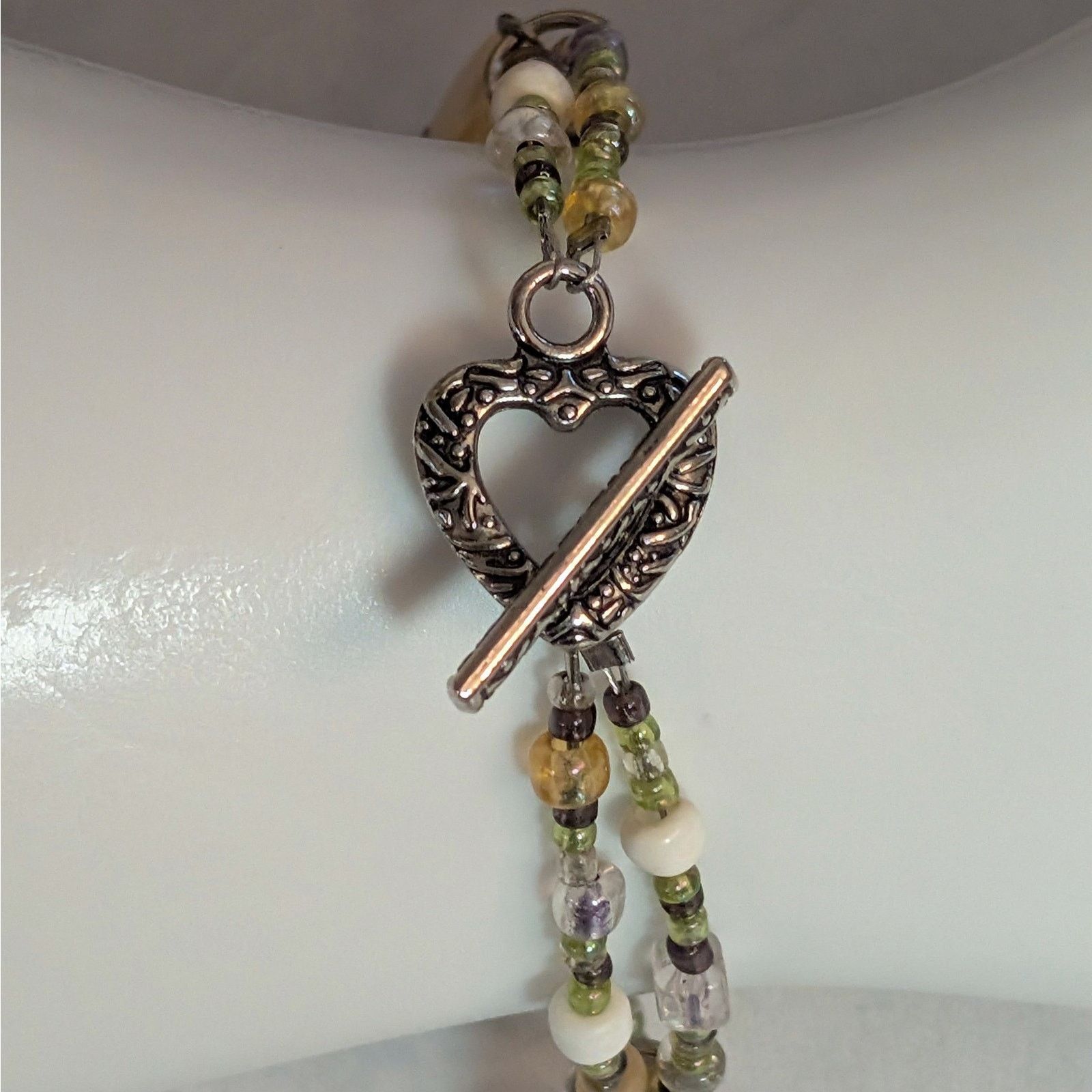 Vintage VTG 1980s 20" Layered Beaded MOP Disc Pendant Necklace Set Size ONE SIZE - 9 Thumbnail