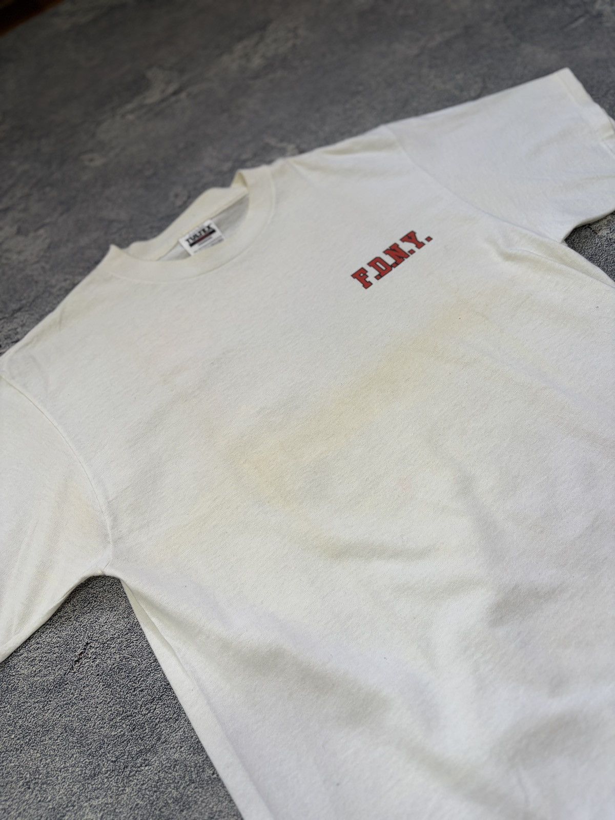 Tultex Vintage 1992 FDNY Firefighter T-Shirt USA Single Stitch L Size US XXL / EU 58 / 5 - 7 Thumbnail