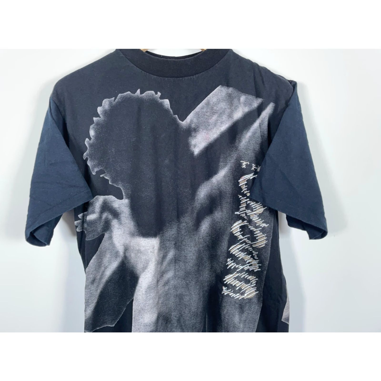 Vintage VINTAGE All Sport T-Shirt Black Men Large 1992 Jesus Christ The Cross AOP 90s Retro Short Sleeve Crew Neck Shirt Size US L / EU 52-54 / 3 - 4 Thumbnail