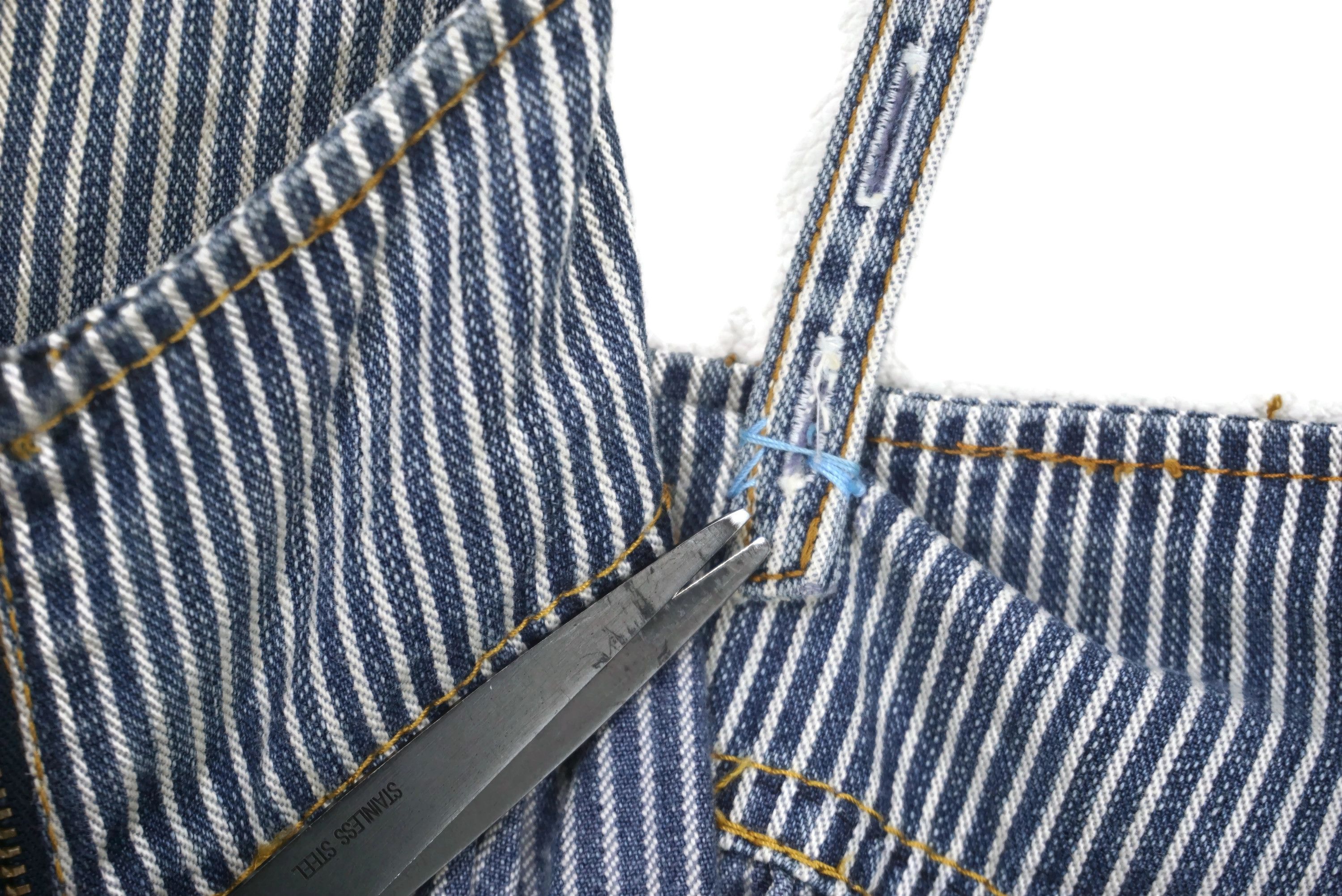 Japanese Brand X-girl Jeans Size W34xL30.5 Hickory Overalls Workwear Size 26" / US 2 / IT 38 - 13 Thumbnail