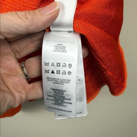 Victoria Beckham VICTORIA BECKHAM Off the shoulder stretch knit top in orange Size M / US 6-8 / IT 42-44 - 11 Thumbnail