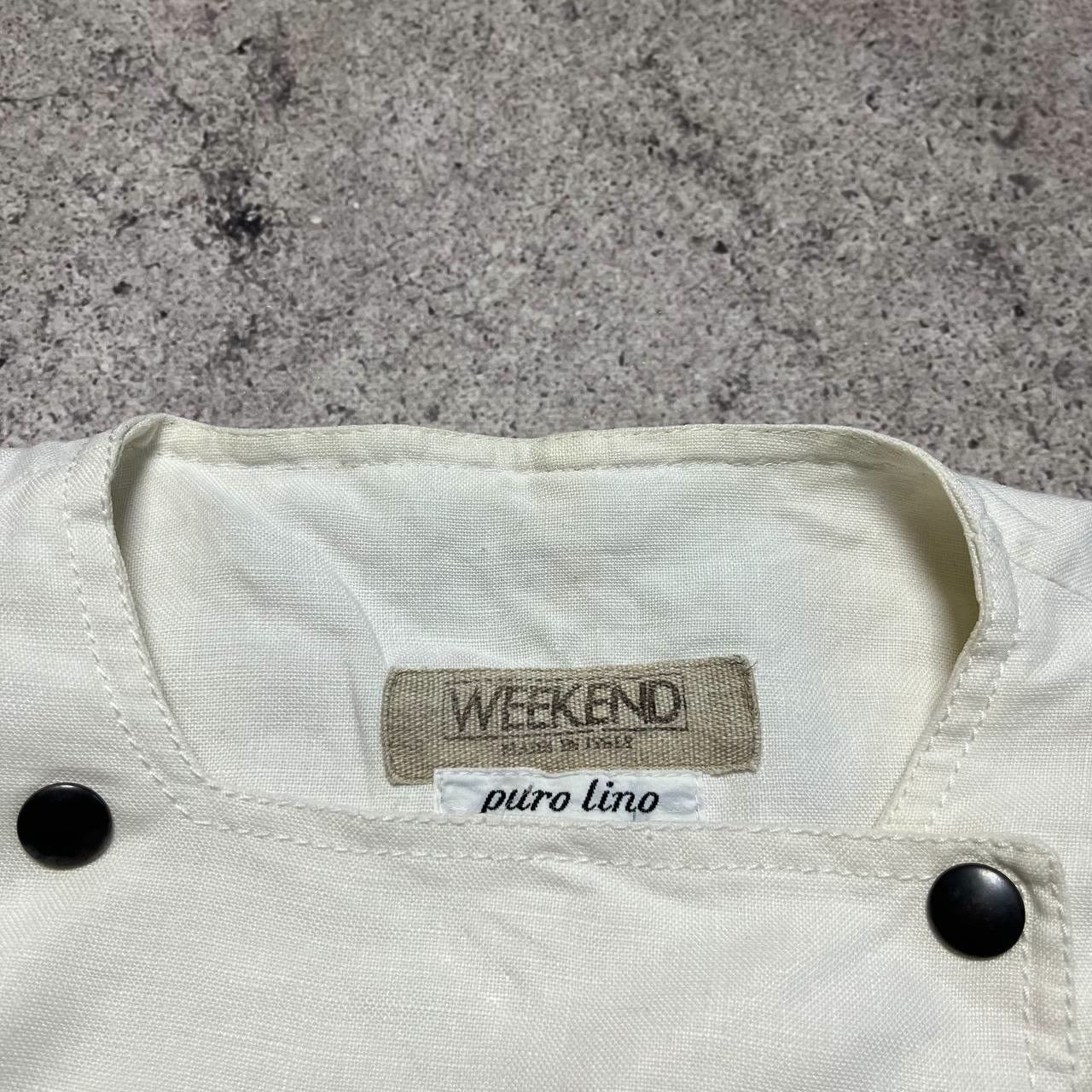 Weekend Max Mara Vintage Weekend Max Mara Linen White Jacket Size M Size M / US 6-8 / IT 42-44 - 4 Thumbnail