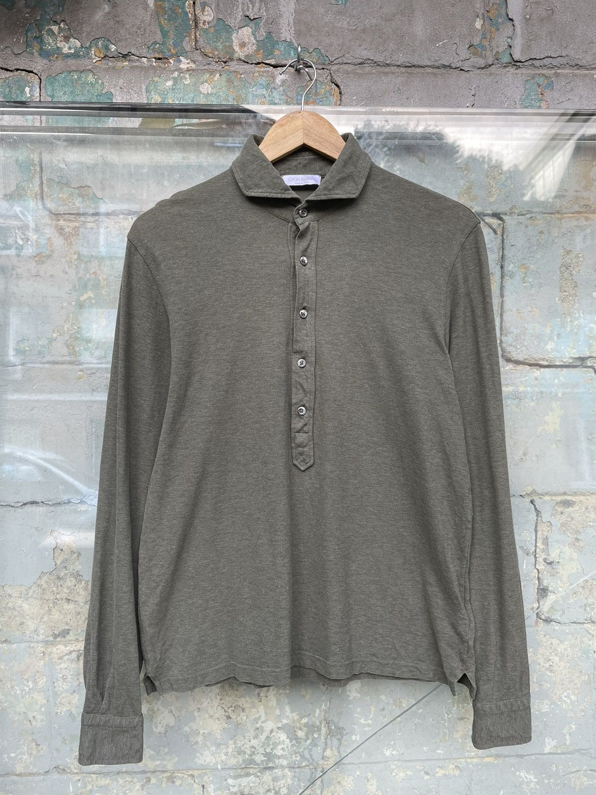 Gran Sasso Gran Sasso Gray Japanese Long Sleeve Size US M / EU 48-50 / 2 - 2 Thumbnail