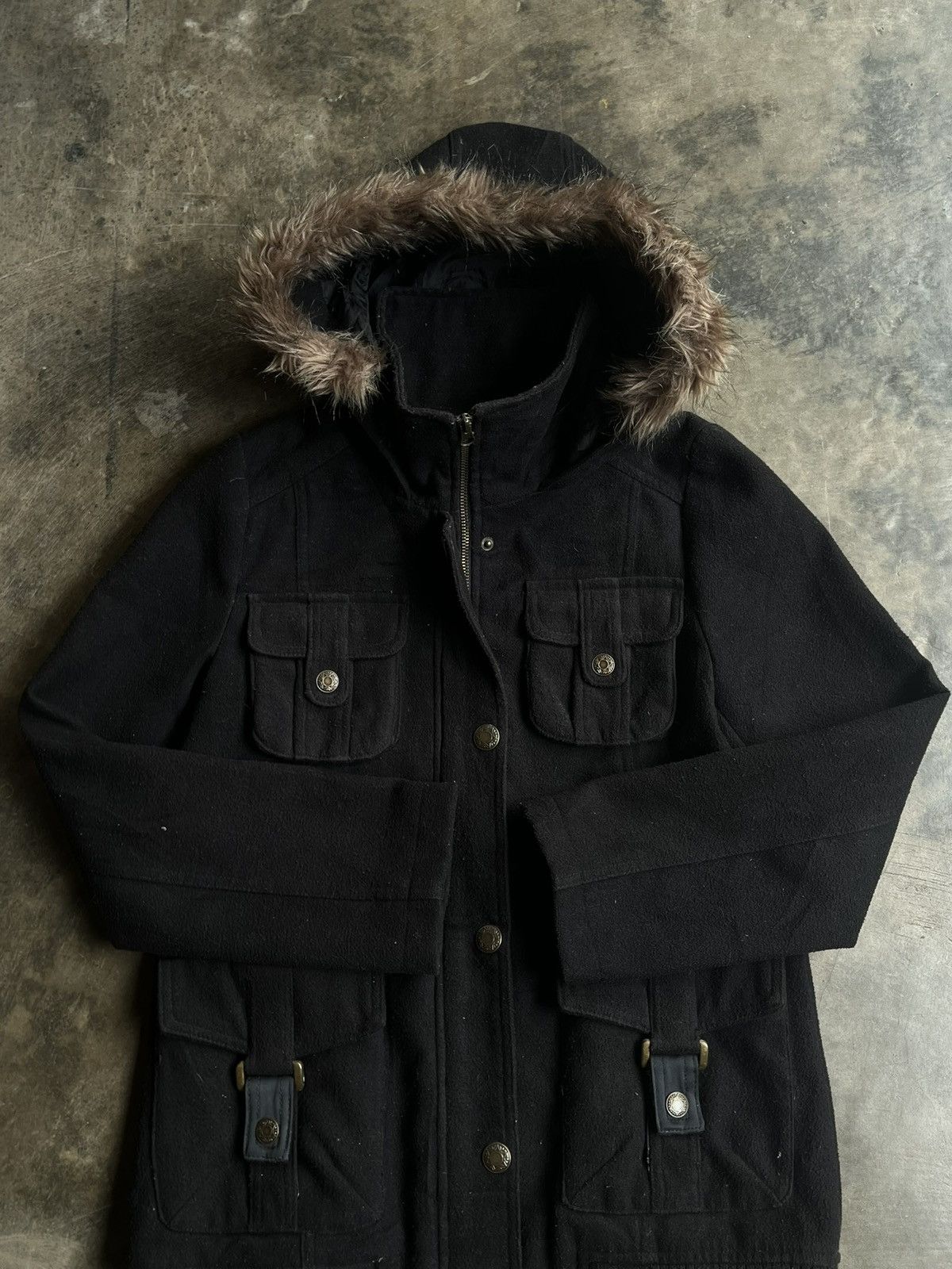 14th Addiction JAPANESE 2000’s GSEVENTEEN FUR JACKET PARKA GOTHIC PUNK VKEI Size US M / EU 48-50 / 2 - 2 Thumbnail