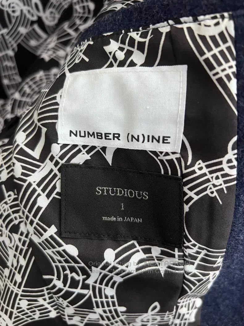 Number (N)ine Number (N)ine Navy blue musical note woolen suit coat Size US S / EU 44-46 / 1 - 3 Thumbnail