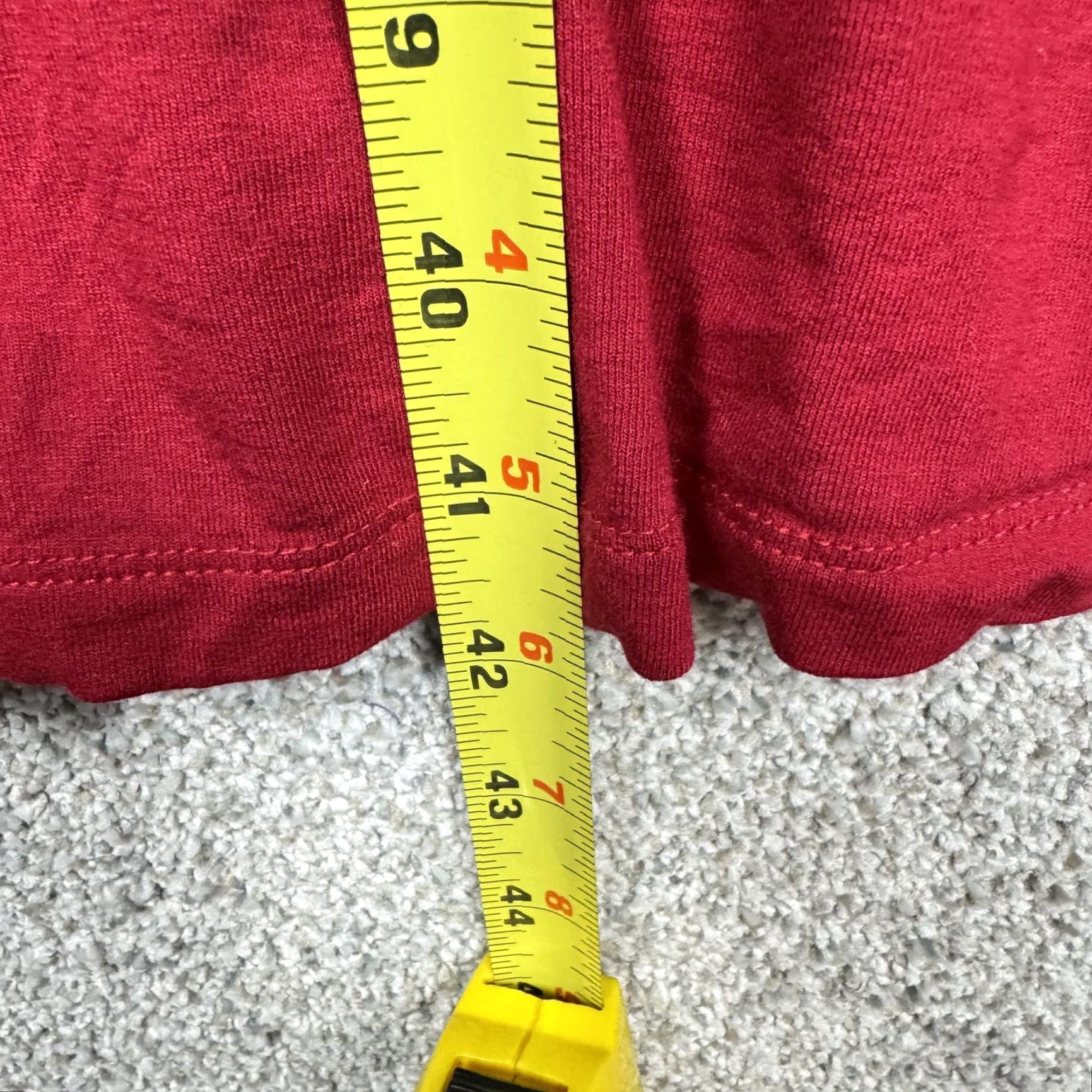 Vintage VINTAGE TM style.... Dress M Red Midi V-Neck Empire Waist Trapeze Swing Long Sleeve Solid Jersey Knit Women Vintage 90s? Size M / US 6-8 / IT 42-44 - 4 Thumbnail