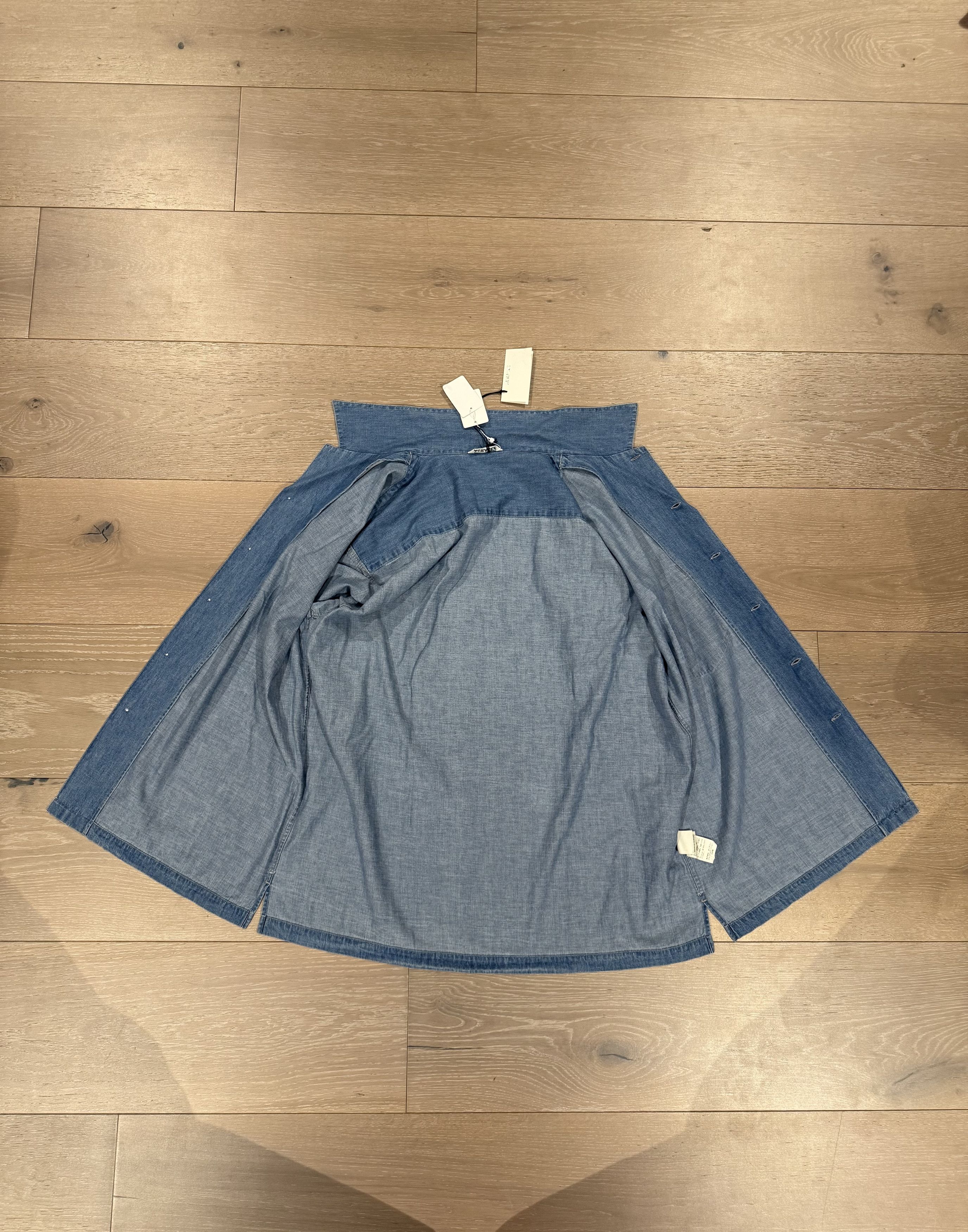 💚 Auralee Selvedge Super Light Denim Half Sleeved Shirt NEW