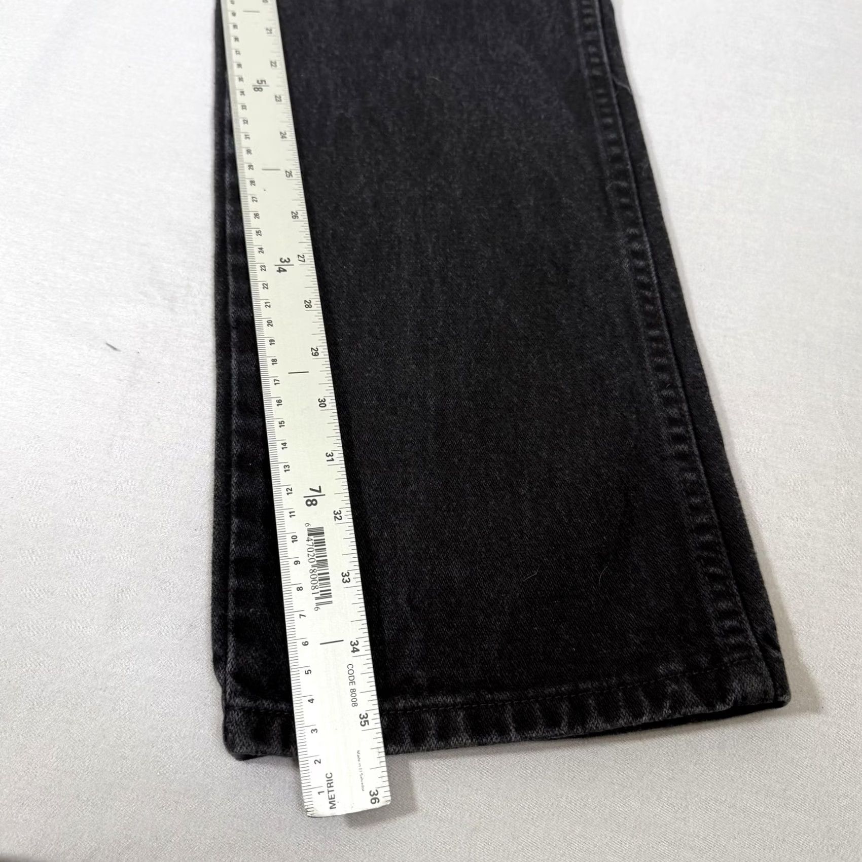 Wrangler Wrangler Jeans Mens 32x36 Black 930WBK Slim Straight Denim Jeans Western Work Cowboy Cut Five-Pocket Denim Pants Black Charcoal Wash Men Size US 32 / EU 48 - 4 Thumbnail