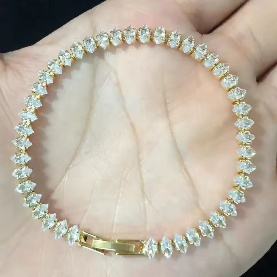 Other Rhinestone Marquise Charm Tennis Bracelet Size ONE SIZE - 2 Thumbnail