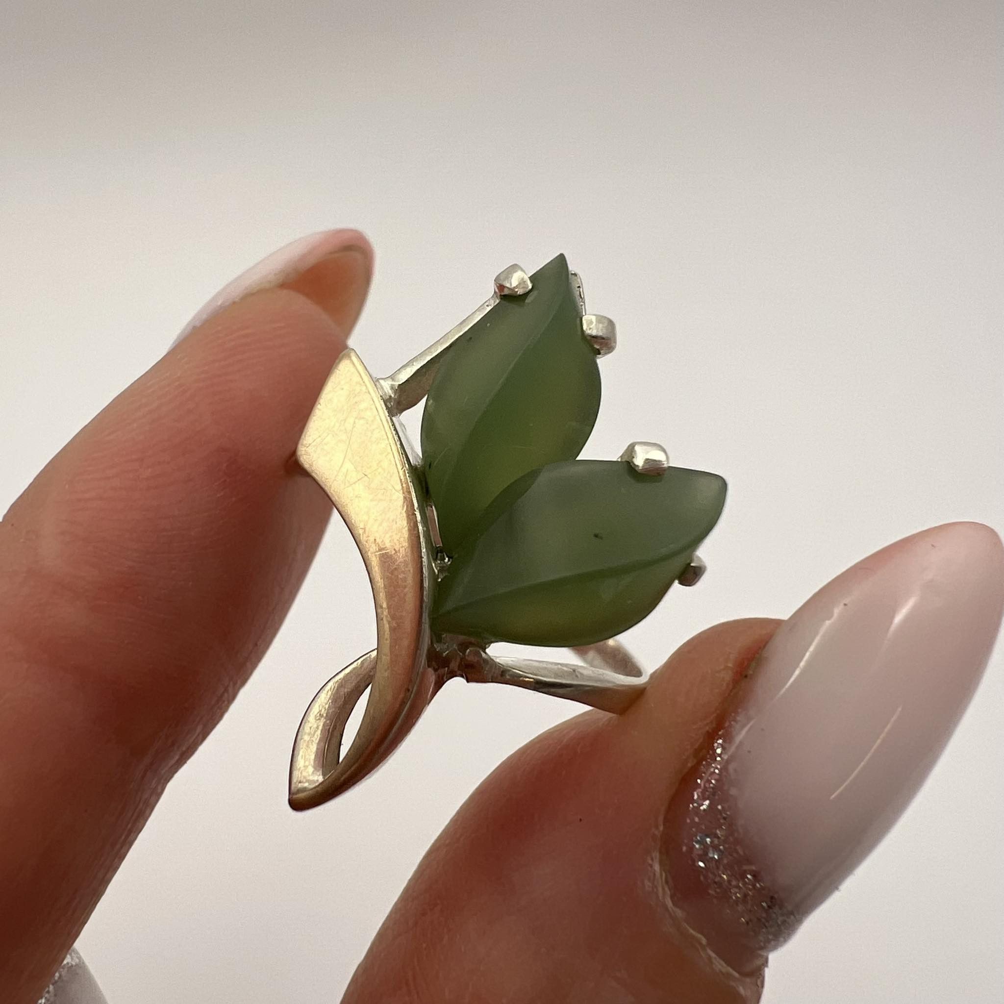Vintage Vintage Gilt Silver 875 Gold 14K Set Ring Stud Earrings Size ONE SIZE - 5 Thumbnail