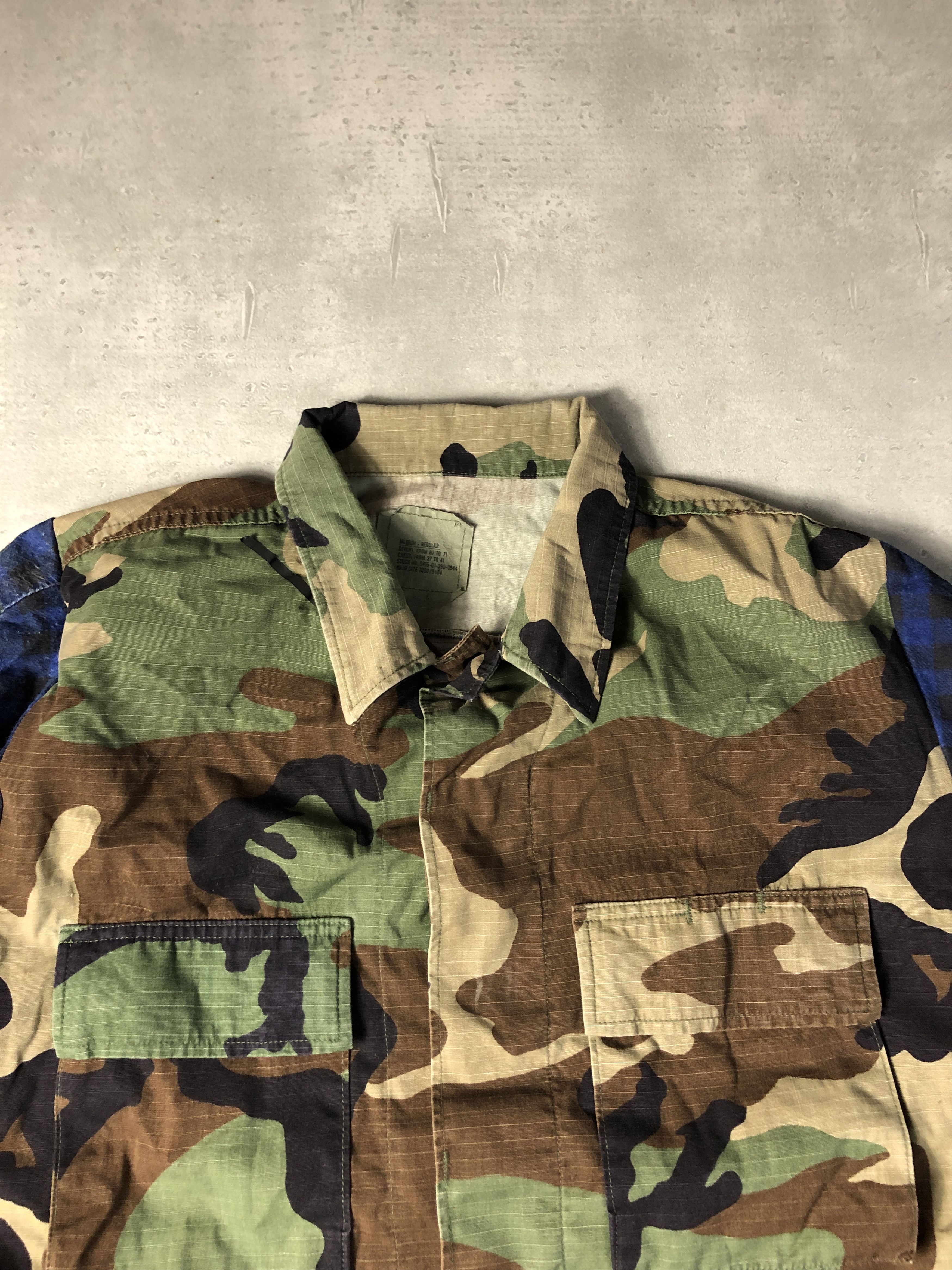 Vintage US ARMY check shirt remake jacket 0-30-411 Size US M / EU 48-50 / 2 - 3 Thumbnail