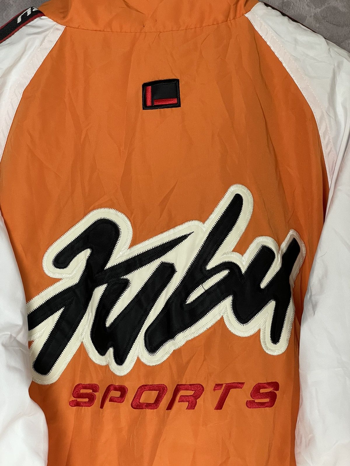 Designer × Fubu × Vintage FUBU SPORTS JACKET OVERSIZED NYLON SIZE L ORANGE Size US L / EU 52-54 / 3 - 7 Thumbnail