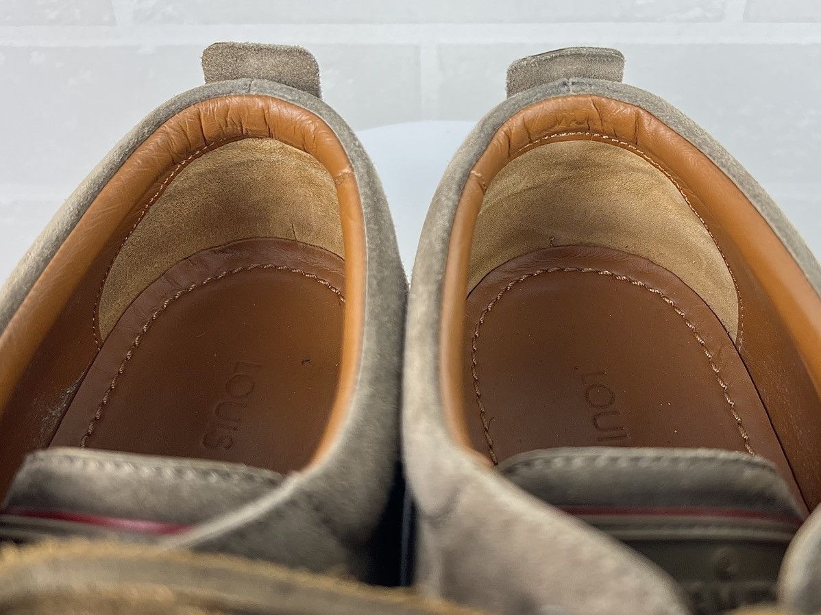 Louis Vuitton LOUIS VUITTON Derby Suede Shoes Lace Up LV Logo Beige Men's Size US 9.5 / EU 42-43 - 17 Thumbnail