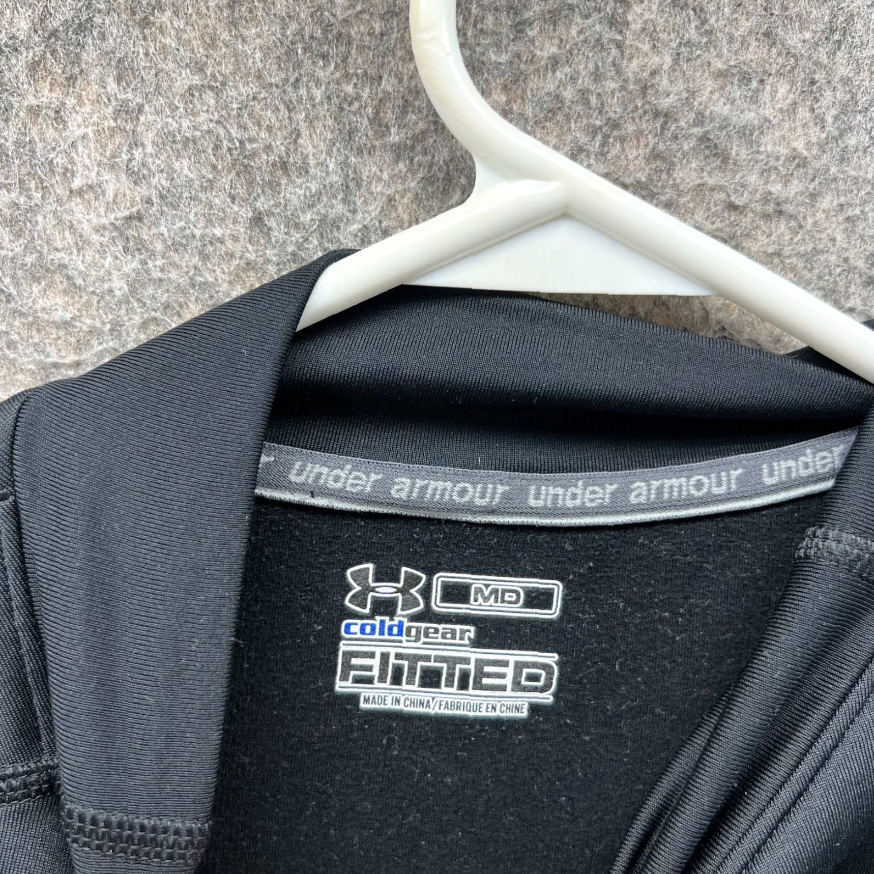 Under Armour Under Armour Sweatshirt Mens Medium Black Compression Coldgear Fitted Knit UA Shirt Pullover Slim Knit Size US M / EU 48-50 / 2 - 4 Thumbnail