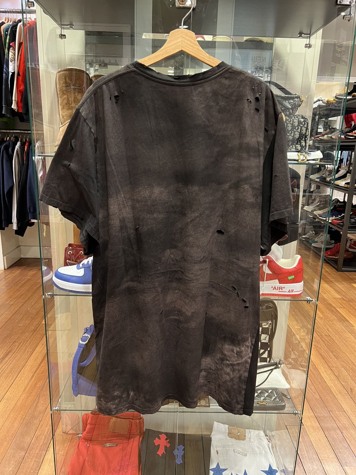 Balmain Balmain 2017 Black distressed tiger & snake shirt Size US XXL / EU 58 / 5 - 7 Thumbnail