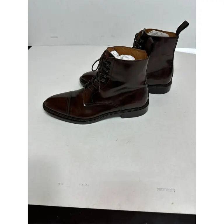 Handmade × Suitsupply New Suitsupply Brown Patent Leather Boots Size US 9 / EU 42 - 5 Thumbnail