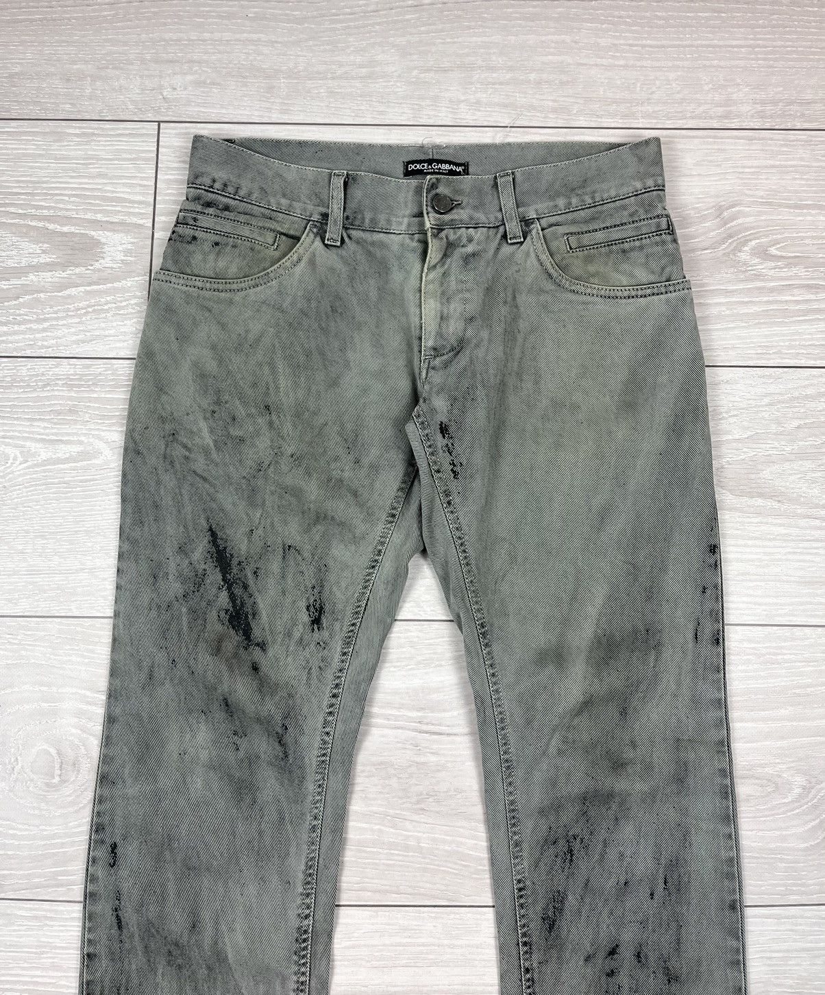 Dolce & Gabbana Dolce Gabbana Vintage Avante Garde Painted Denim Pants Size US 32 / EU 48 - 5 Thumbnail
