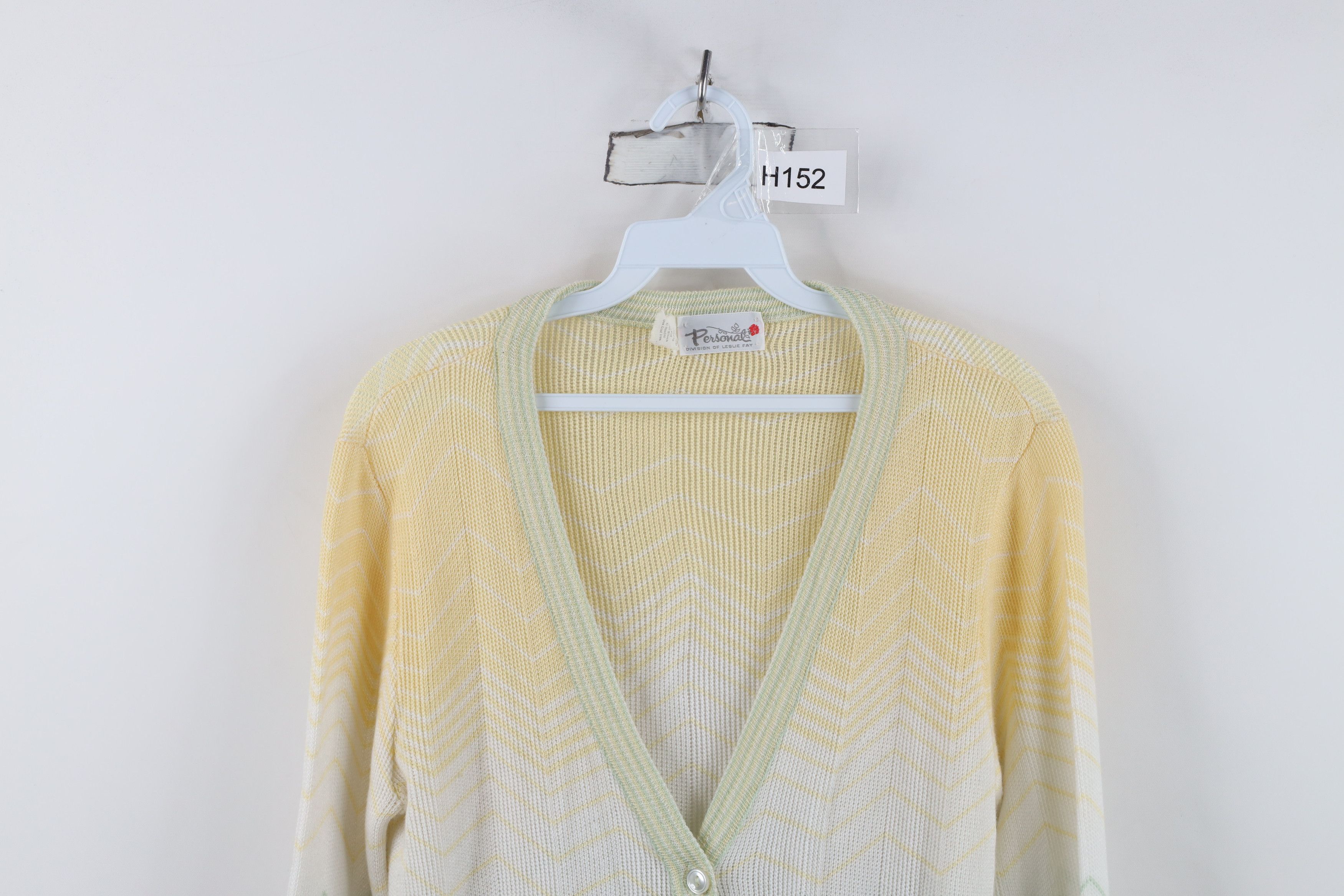 Vintage Vintage 90s Streetwear Herringbone Knit Cardigan Sweater USA Size M / US 6-8 / IT 42-44 - 2 Thumbnail