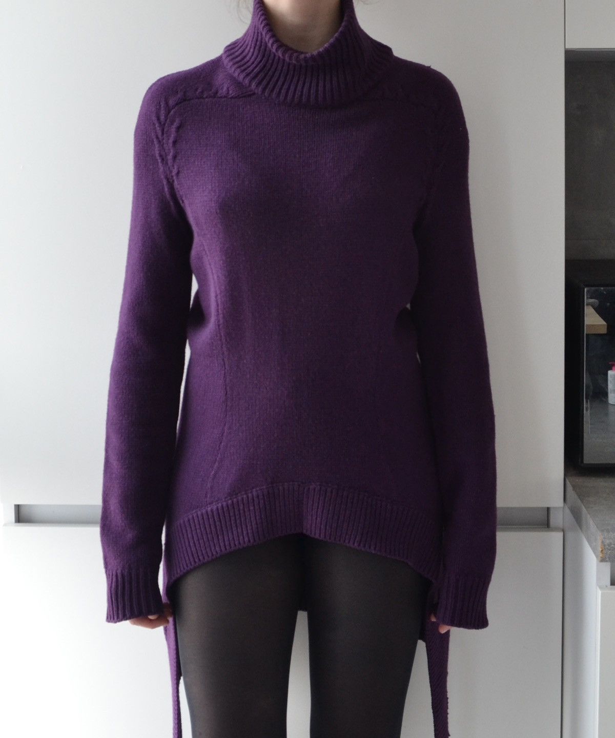 Givenchy GIVENCHY Sweater Cross Belt Waist Jumper Dress Purple Size M / US 6-8 / IT 42-44 - 4 Thumbnail