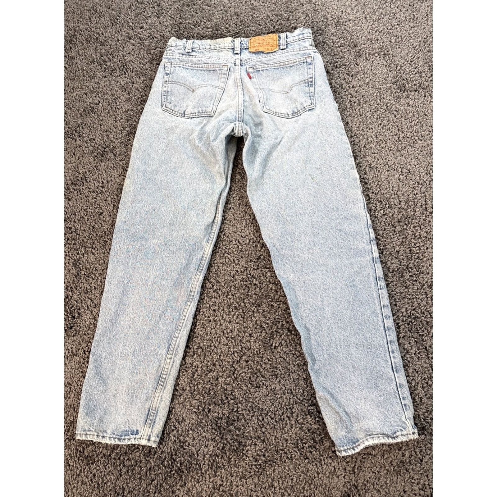 Levi's Levi's 550 Jeans Men 33x30 Relaxed Light Wash Wide Distressed Baggy 90s Jeans denim blue 550 Mens Regular Leather? Size US 33 - 7 Thumbnail