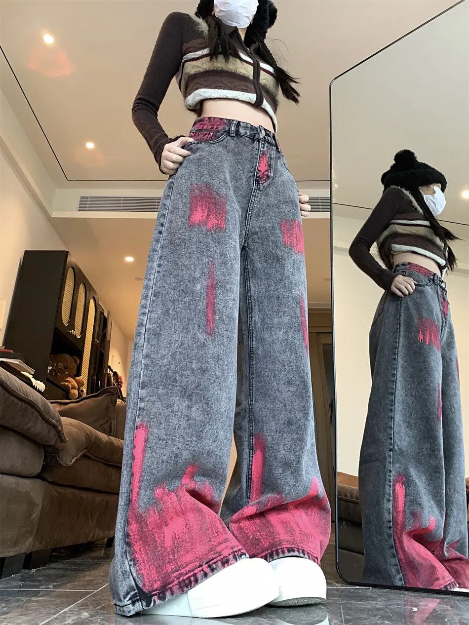 Japanese Brand × Jean Retro wide leg straight leg jeans Size US 30 / EU 46 - 4 Thumbnail