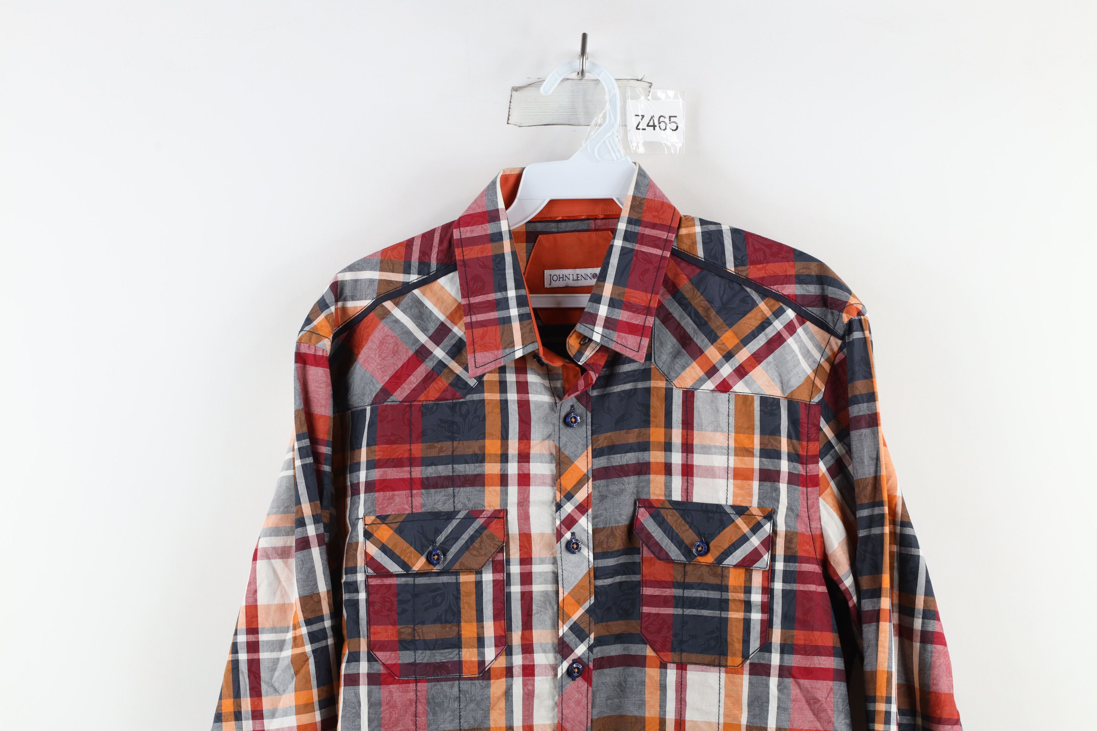 Vintage Vintage John Lennon Western Collared Button Shirt Plaid Size US M / EU 48-50 / 2 - 2 Thumbnail