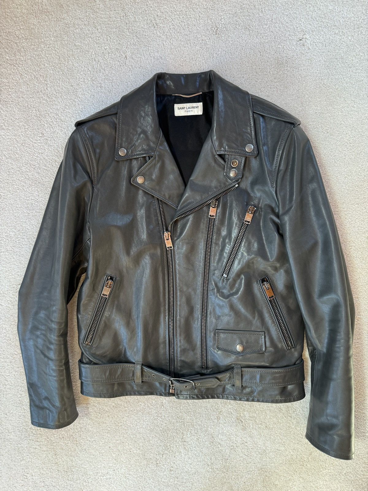 Saint Laurent Paris Saint Laurent L17 Leather Biker Jacket | Grailed