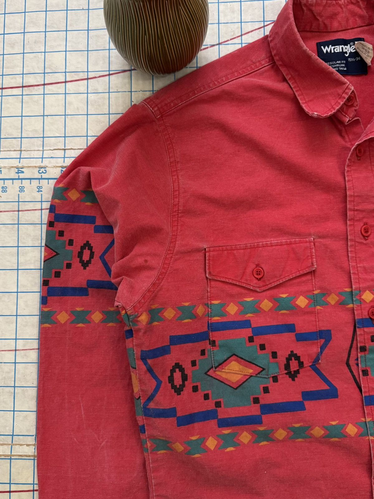 Wrangler Vintage Wrangler Brushpopper Navajo Pattern Button Up Shirt Size US L / EU 52-54 / 3 - 4 Thumbnail