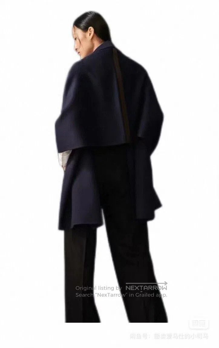 Hermes Hermes Cashmere Shawl in Dark Blue. Size ONE SIZE - 8 Thumbnail