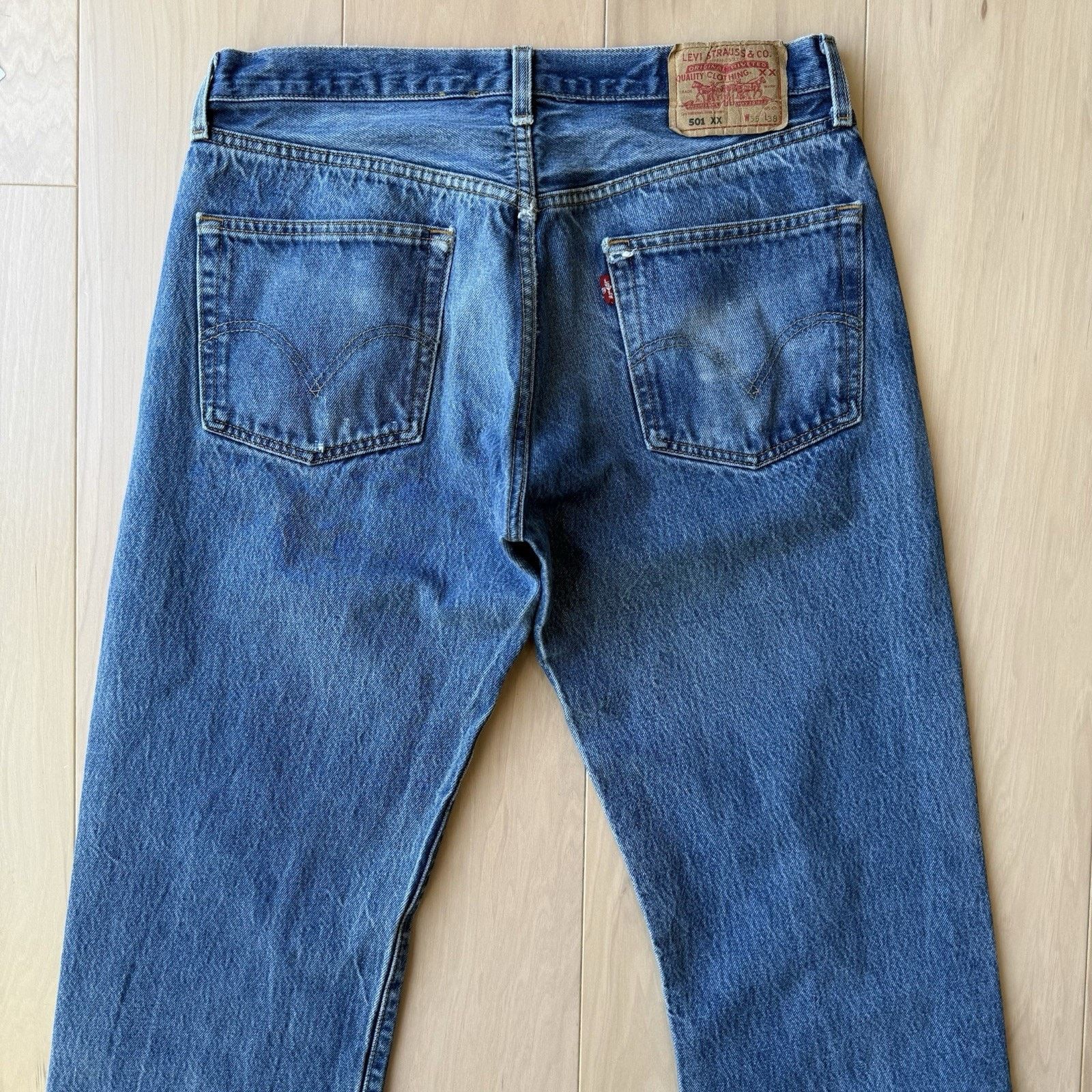 Levi's × Vintage Vintage Levis 501 Jeans 34 Blue Straight Leg Denim Workwear Size US 34 / EU 50 - 8 Thumbnail