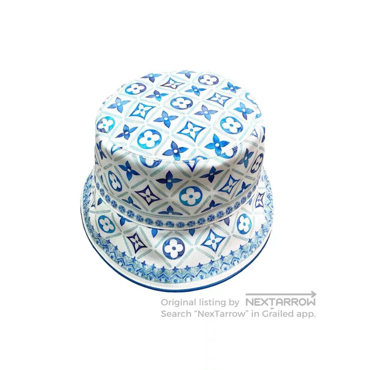 Louis Vuitton Louis Vuitton Blue and white logo bucket hat| Size ONE SIZE - 1 Thumbnail