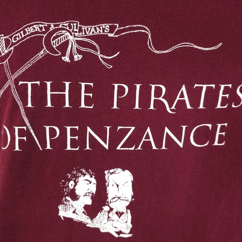 Jerzees VINTAGE Pirates Of Penzance T Shirt Mens Size M Red 90s Opera Made In USA Jerzees Size US M / EU 48-50 / 2 - 3 Thumbnail